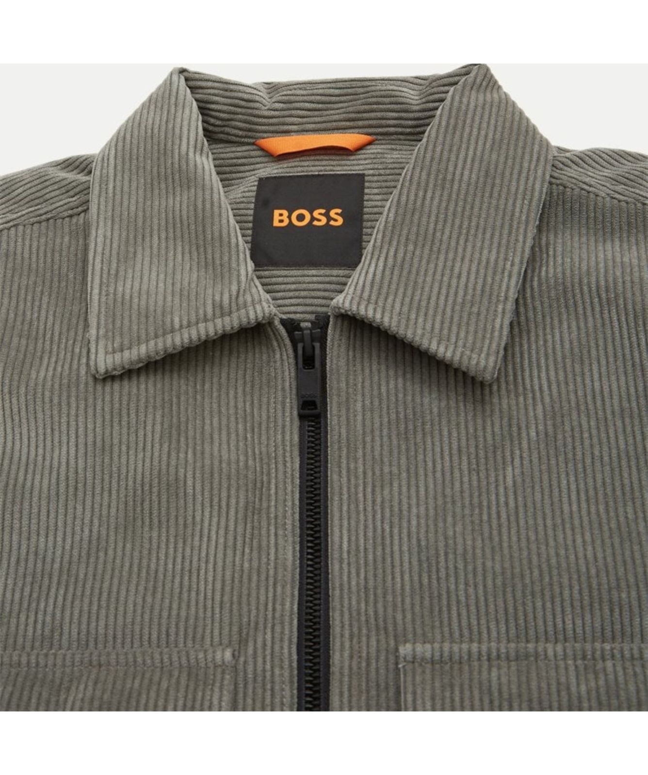 Boss Lozzy Corduroy Full Zip Shirt | Green-50527341-076 -kular fashion