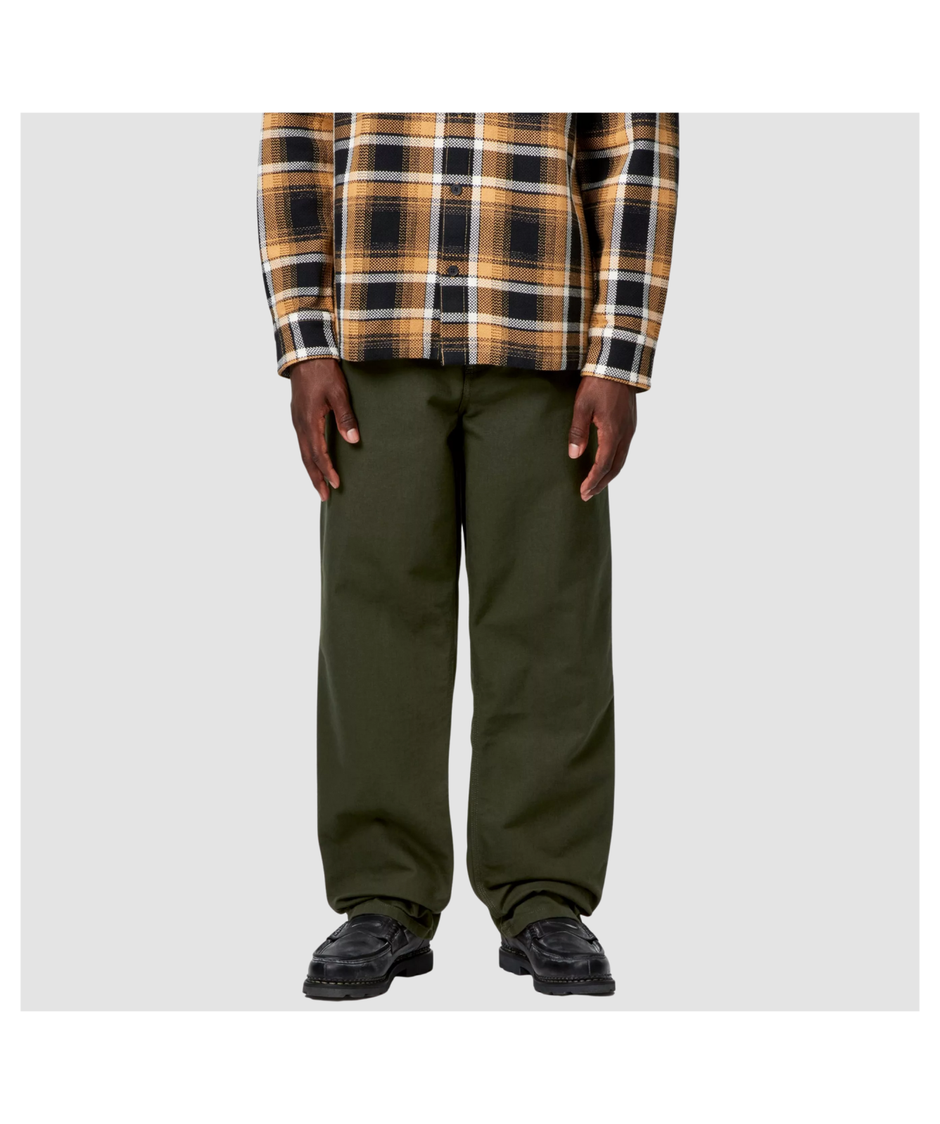 Carhartt WIP Trousers | Single Knee Pant | Olive (Rinsed