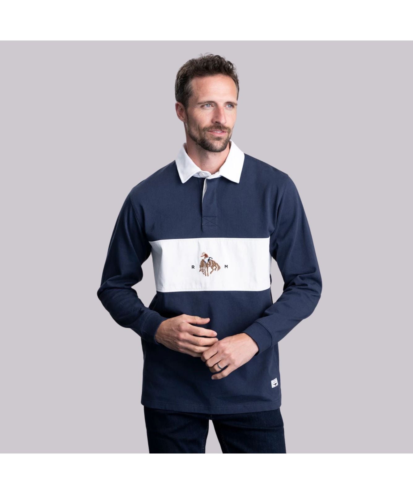 Williams Regular Fit Buck Rugby Shirt Navy KR210JE4502
