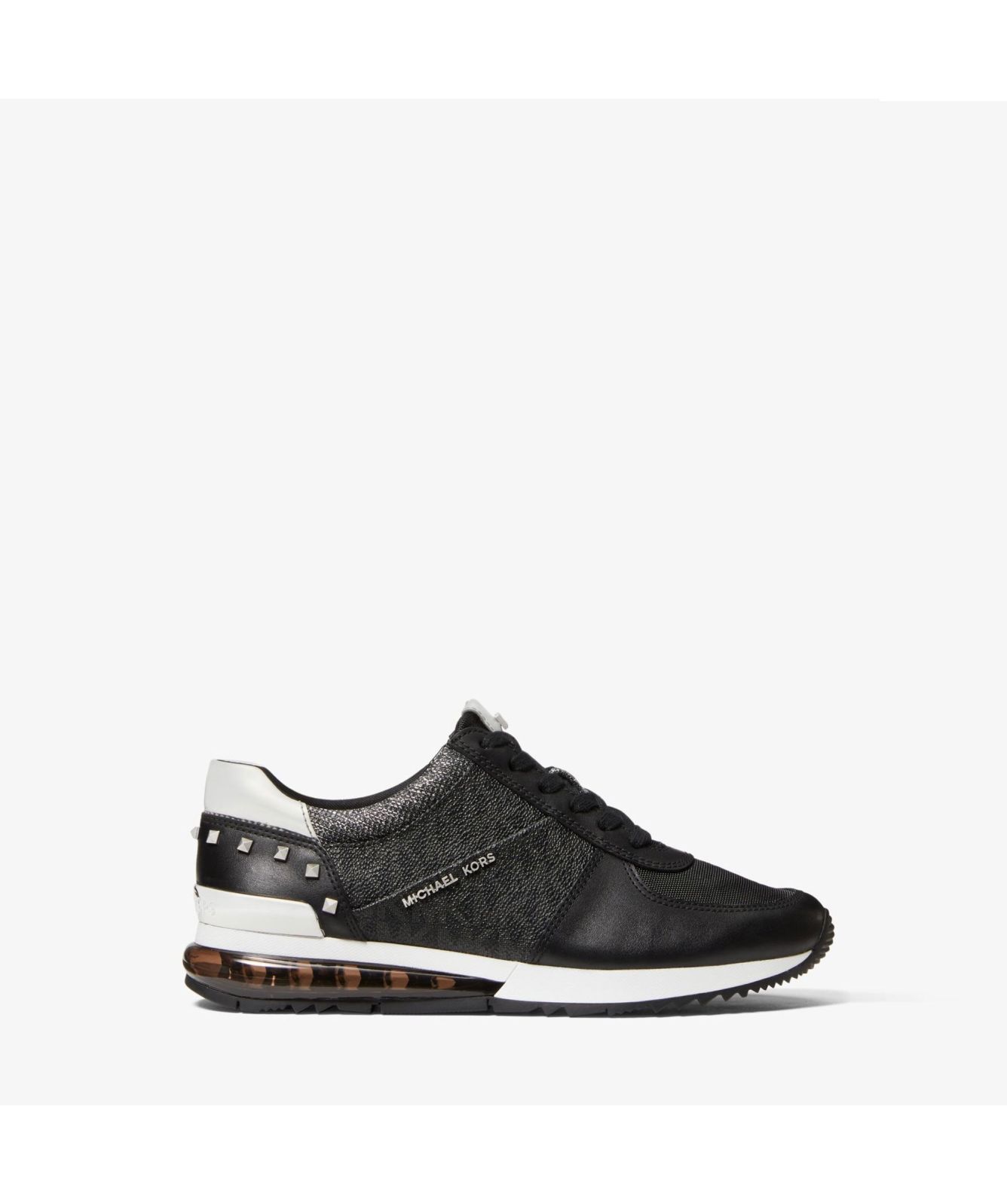 マイケルコース　ALLIE TRAINER EXTREMEスニーカー　MK Michael Kors Allie Extreme Studded Mixed-Media Trainer | Black
