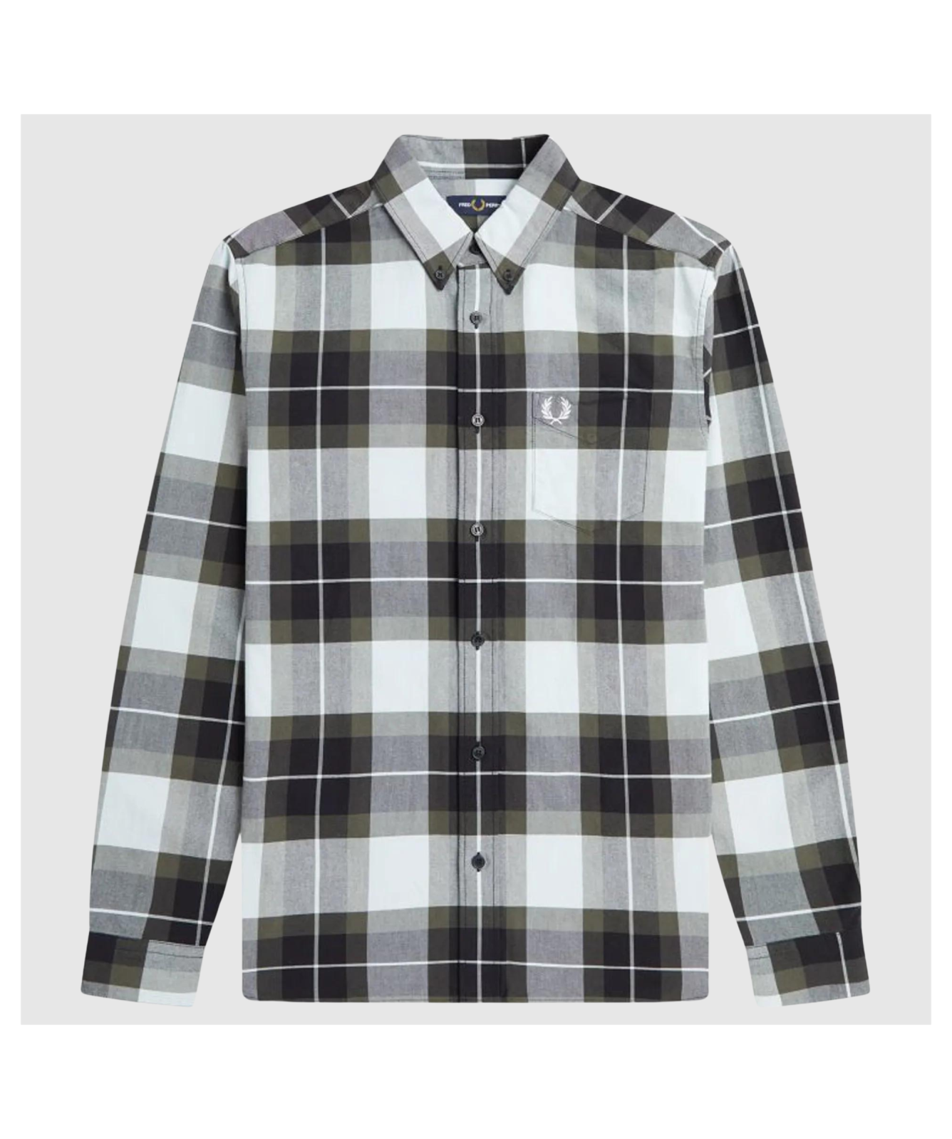 Fred Perry Men's Tartan Shirt | Black - M6573 R30