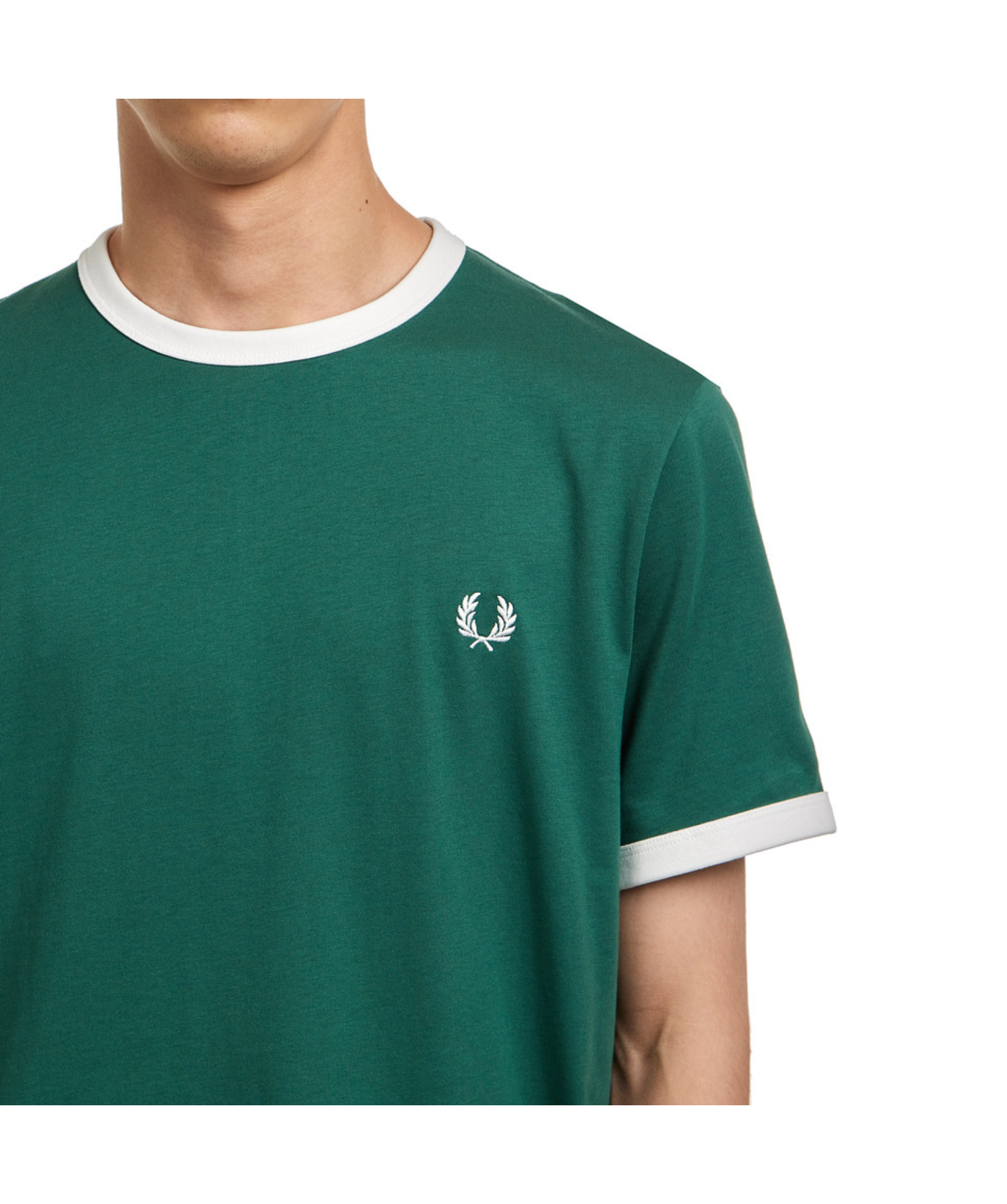 Fred Perry Ringer T-Shirt | Sport Green/Snow White - M3519 Fred Perry Ringer T-Shirt | Sport Green/Snow White - M3519