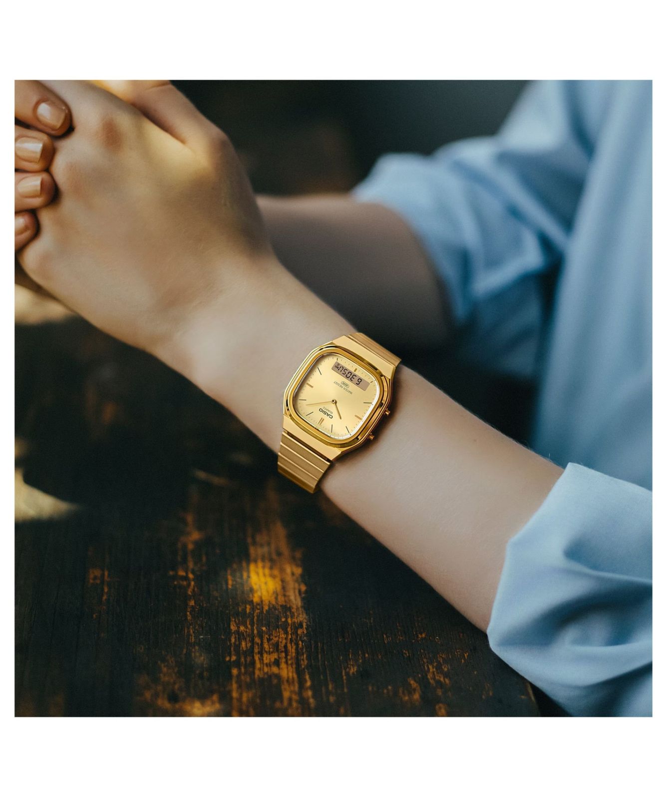 Men's CASIO AQ-240EG-9AEF Watch - Gold | Kular Fashion