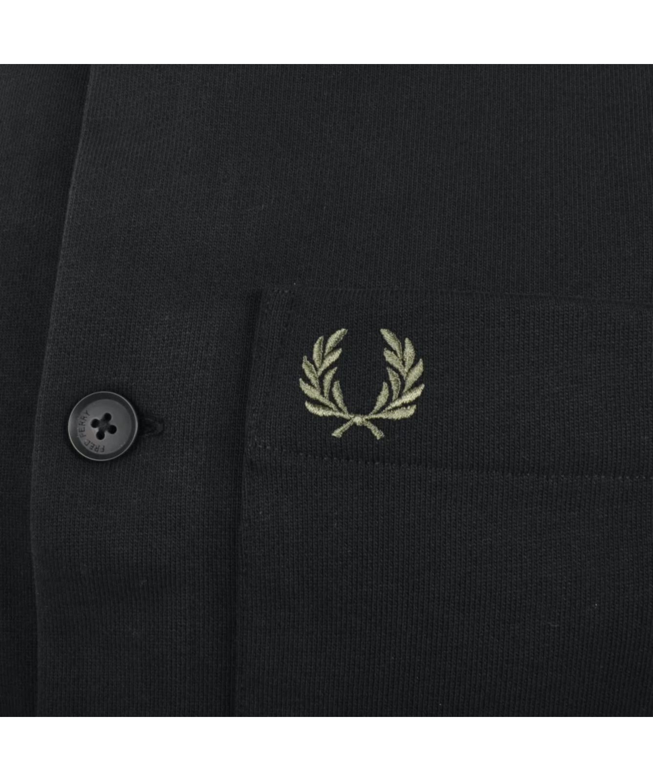 Fred Perry Heavy Weight Sweat Overshirt | Black - M8628