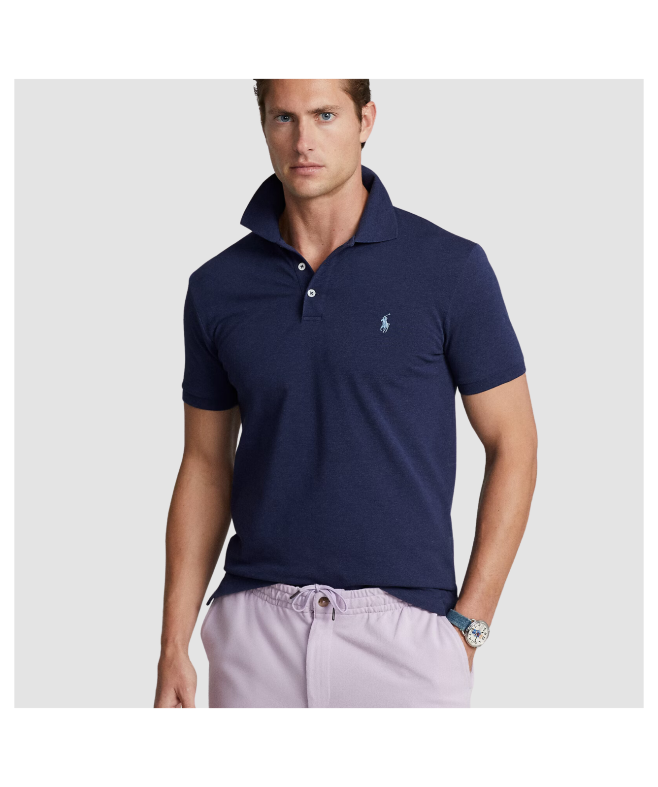 Polo Ralph Lauren Men's Slim Fit Stretch Mesh Polo Shirt | Navy
