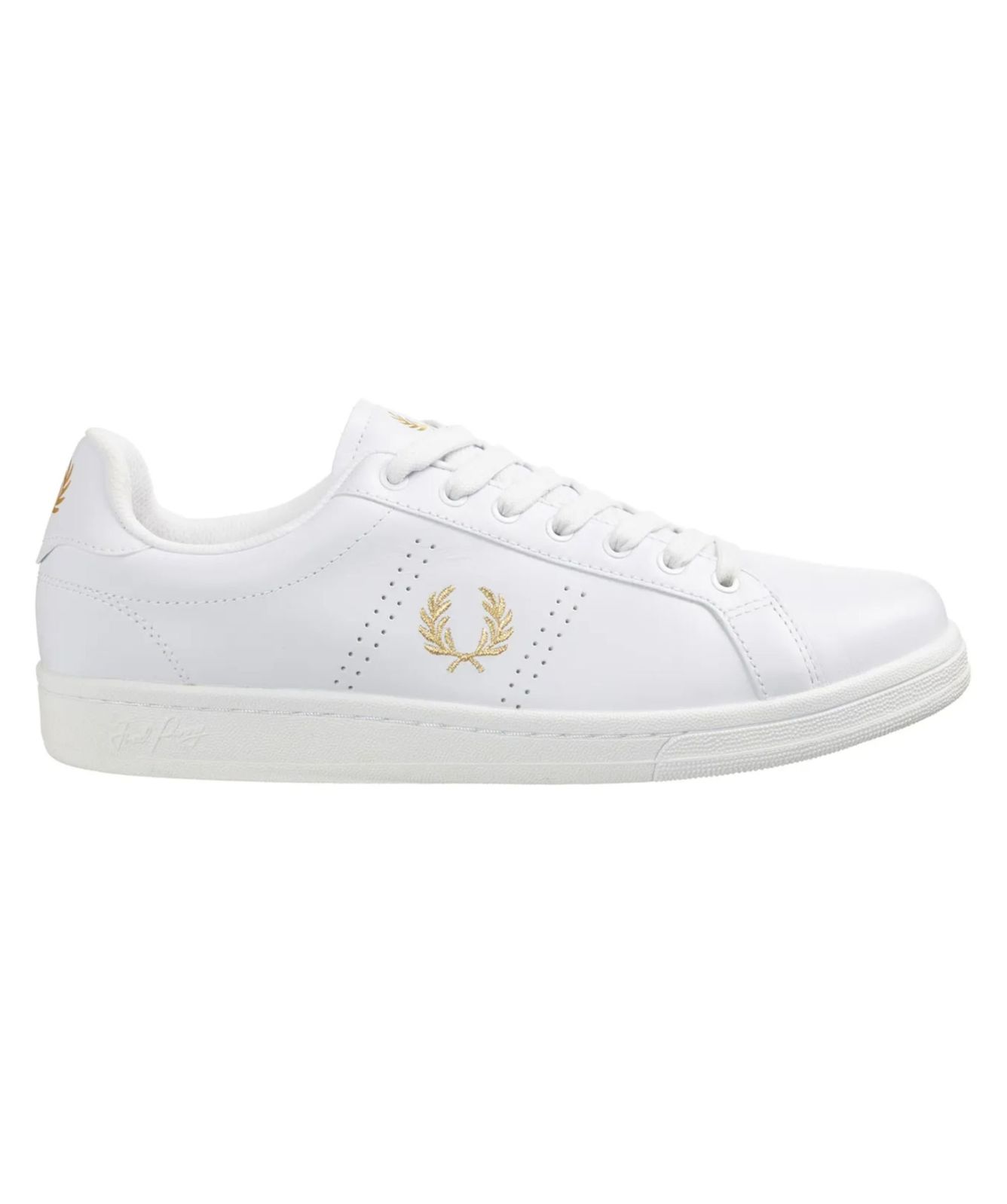 Fred Perry B721 Leather Shoes White B6312