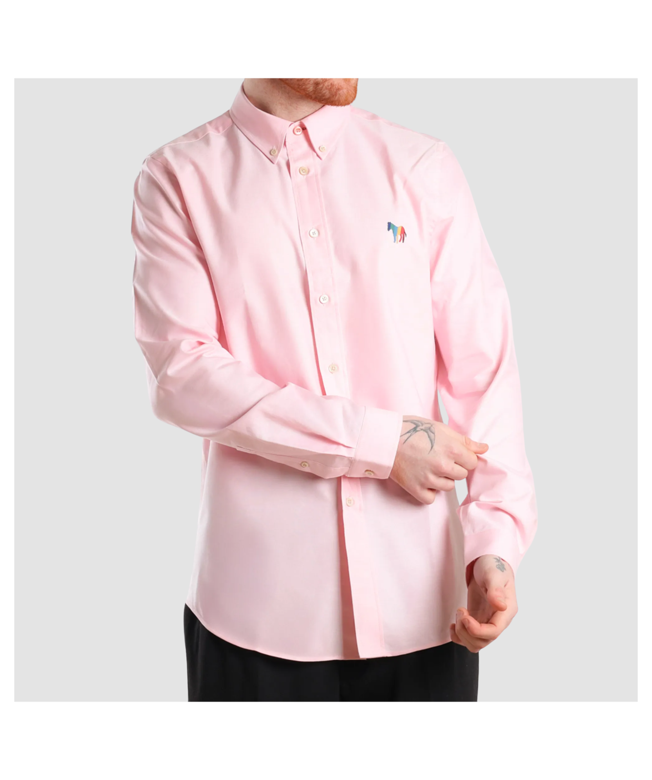 Paul Smith Tailored Fit Zebra Shirt | Blue - M2R-599R-P22347