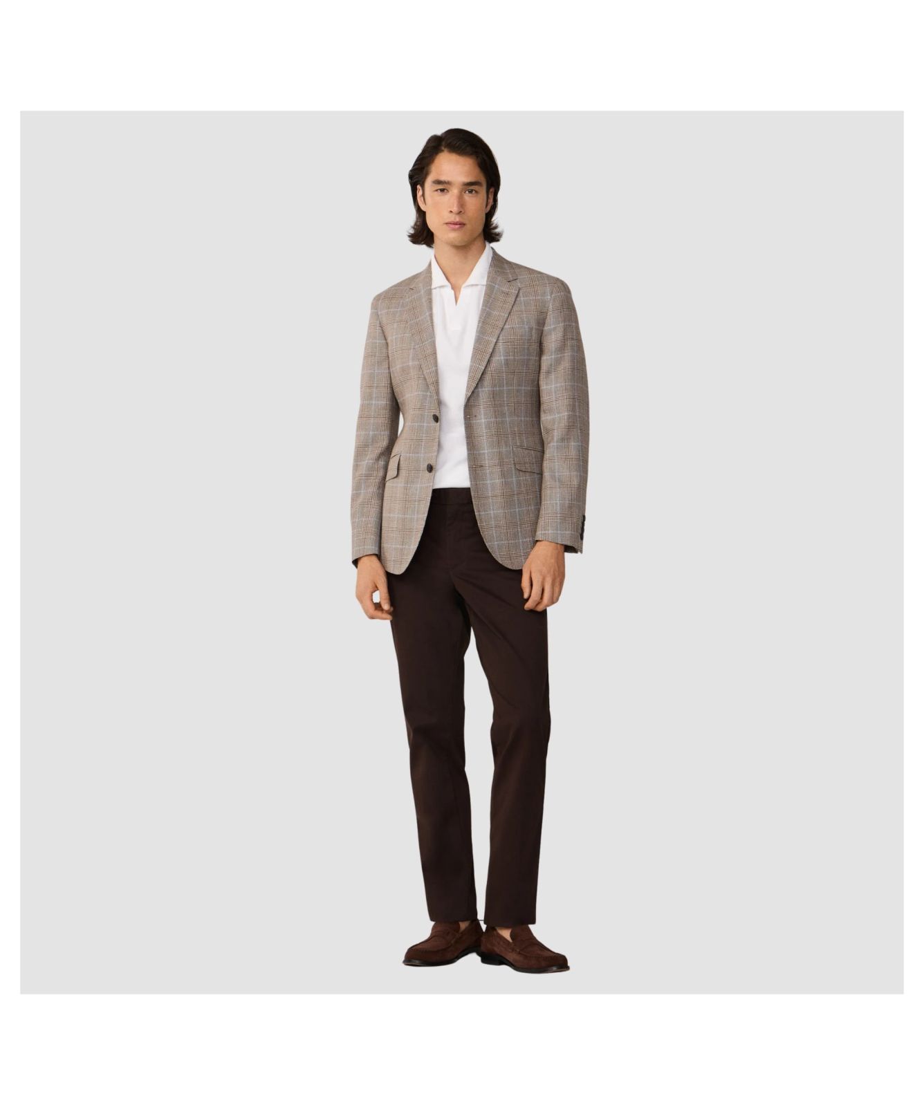 【極美品】Hackett Londonパフォーマンスフランネル　ジャケット Men's Hackett London Classic Fit Check Blazer - Beige | Kular Fashion