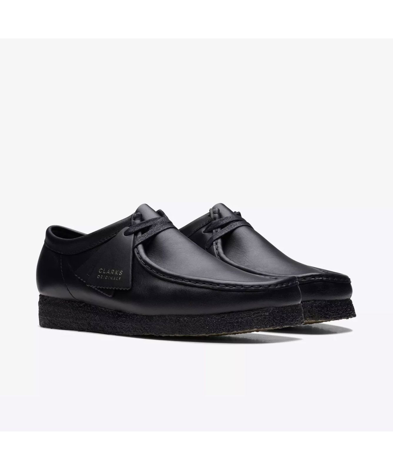clarks black leather wallabee black-2615551