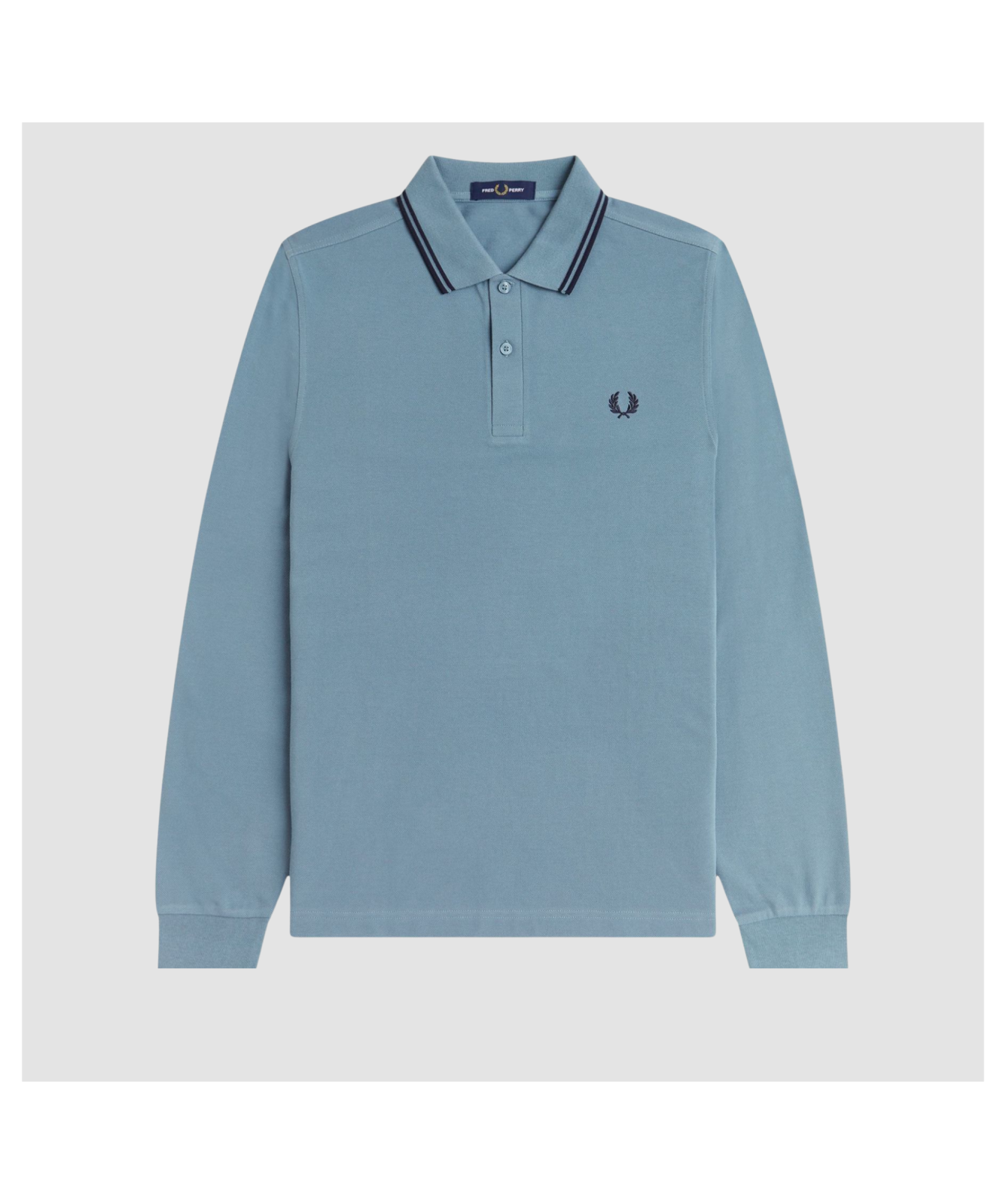 Fred Perry Long Sleeved Polo Shirt - Blue | Kular Fashion