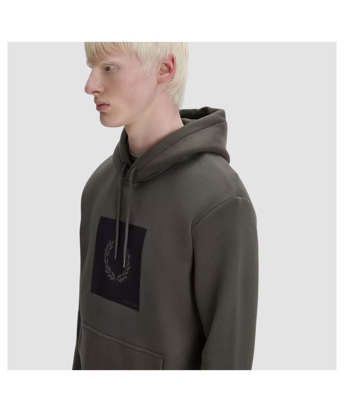 Men's Fred Perry Box Graphic Hoodie - Green | Kular Fashion