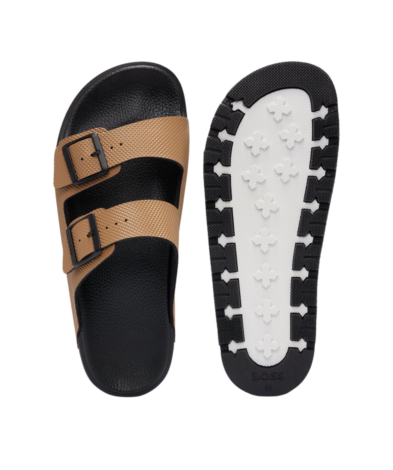 サンダル BOSS Men Sandals Beige 50505540 275 BOSS - All-gender twin-strap sandals with structured uppers