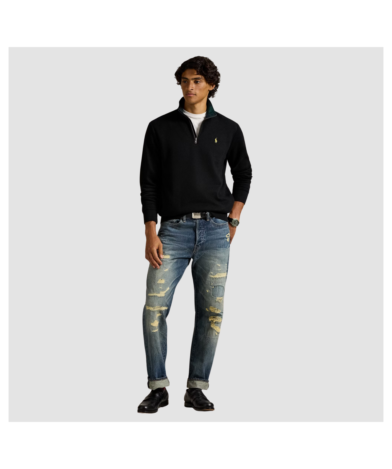 Polo Ralph Lauren The RL Fleece Quarter-Zip Sweatshirt - Black