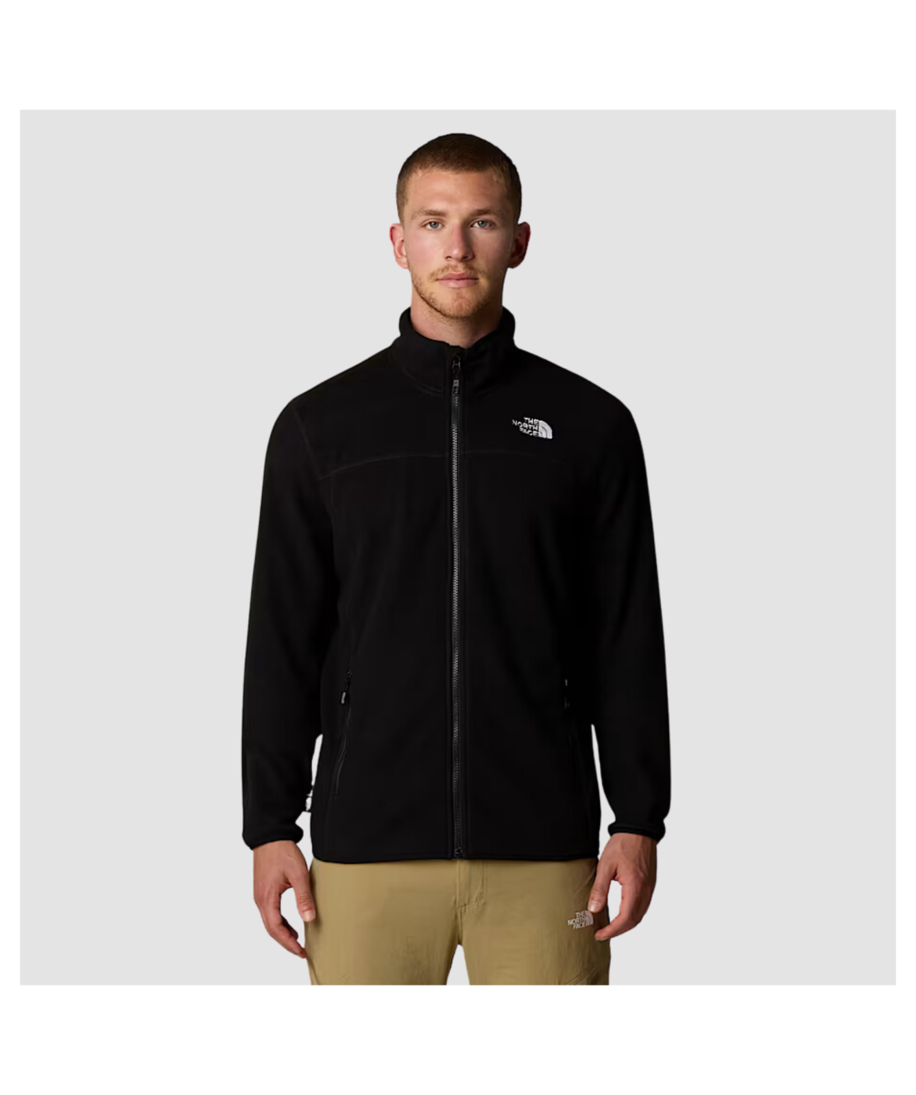 The North Face 100 Glacier Full Zip Fleece | Black - NF0A855Z4H0