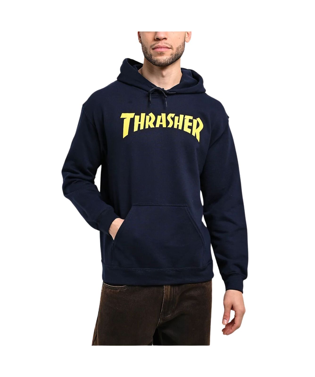パーカー・フーディ THRASHER Non brushed flame logo hoodie navy 02 TR2403HD02NA FLAME - HOODIE - NAVY – Thrasher Magazine
