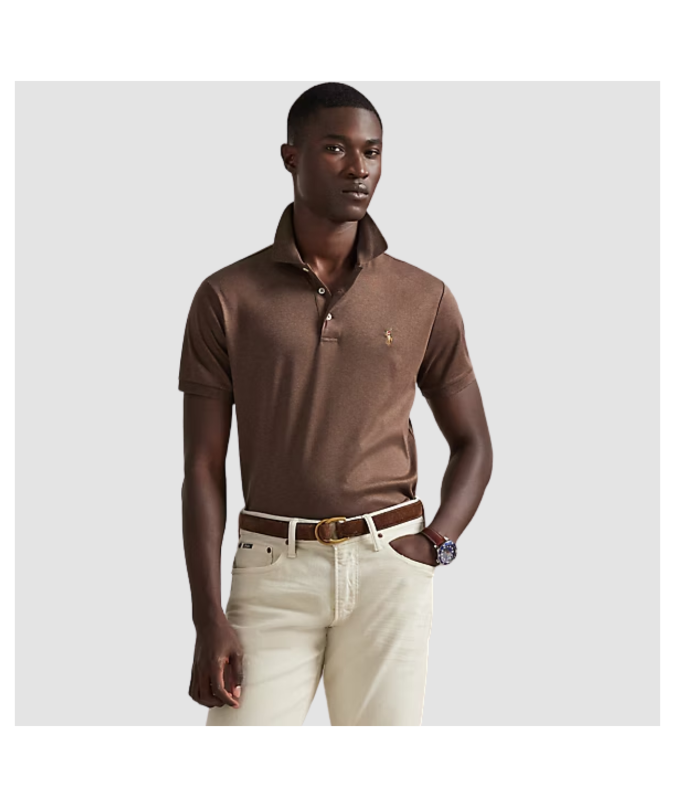 Polo Ralph Lauren Men's Polo Shirt - Brown | Kular Fashion