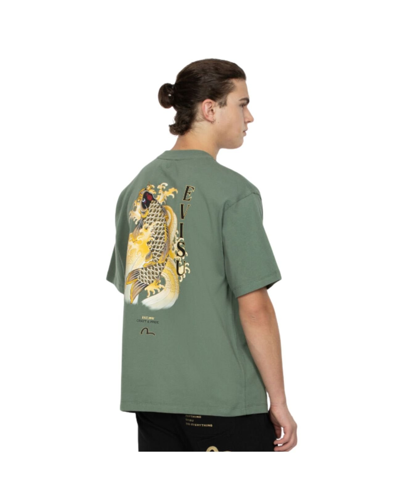 EVISU Seagull Embroidered & Carp T-Shirt - 2EAHTM4TS7068RXCT EVISU Seagull Embroidered & Carp T-Shirt - 2EAHTM4TS7068RXCT