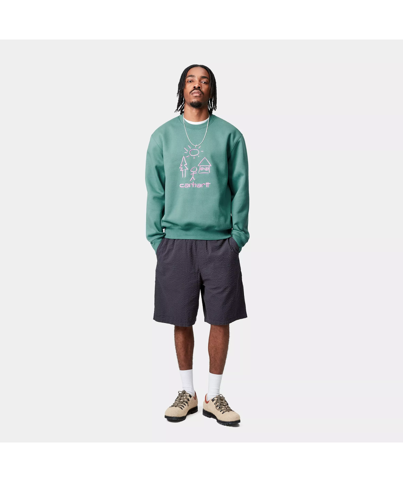 Carhartt WIP Masterpiece Sweatshirt | Saguaro/Pink