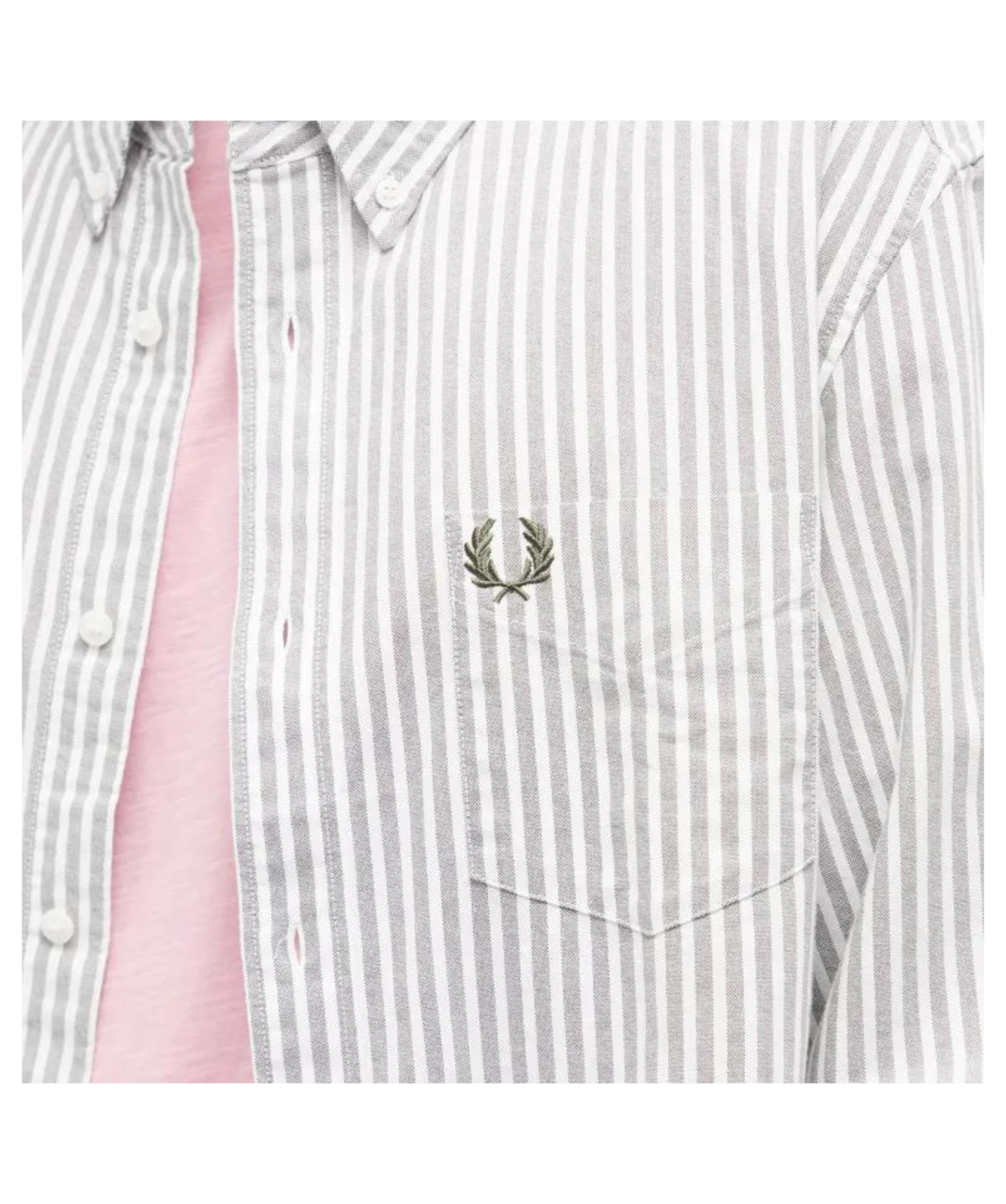 Fred Perry Men's Stripe Oxford Shirt | Grey - M6574-648