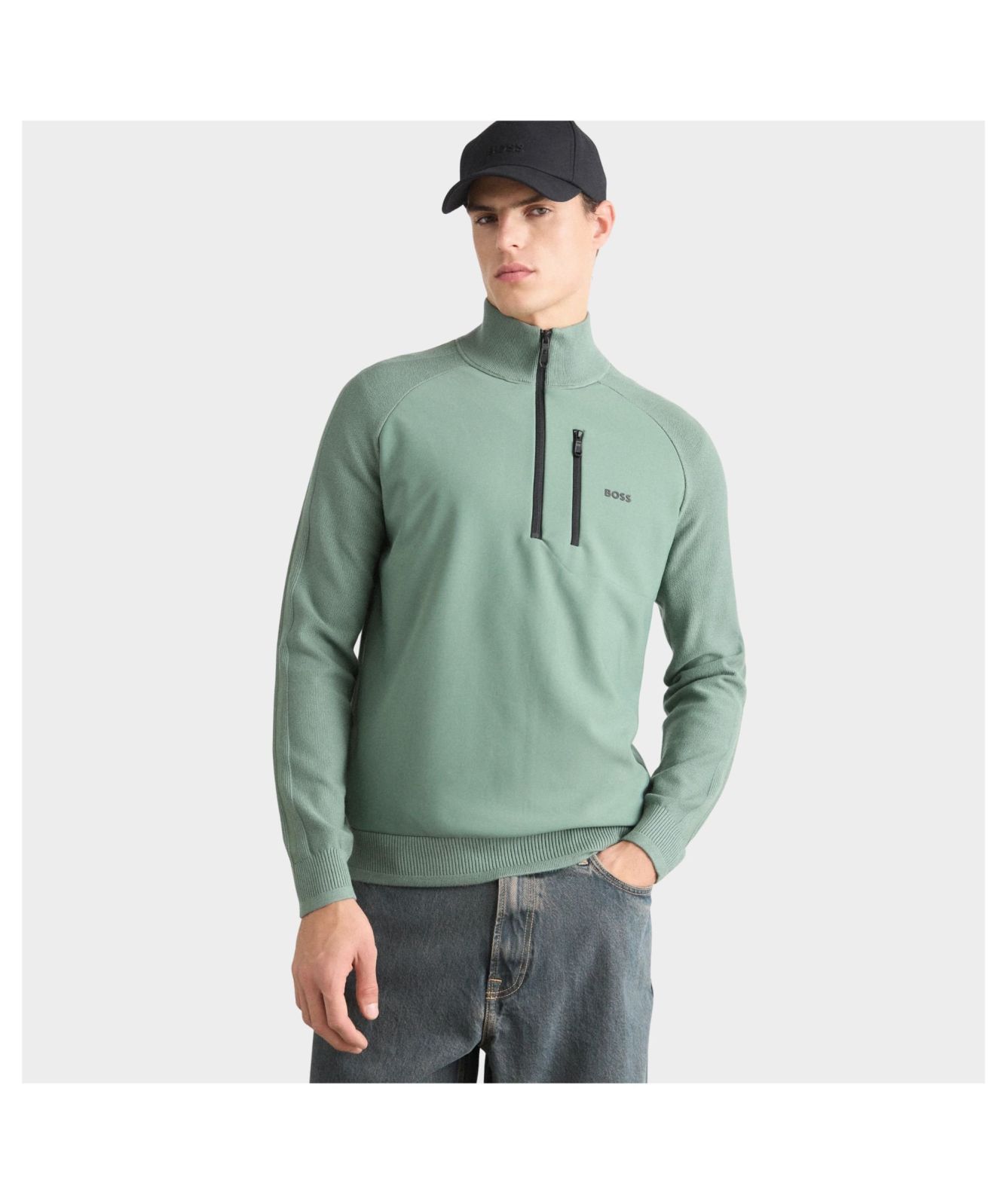BOSS KN Civic Quarter Zip Jumper | Kular Fashion