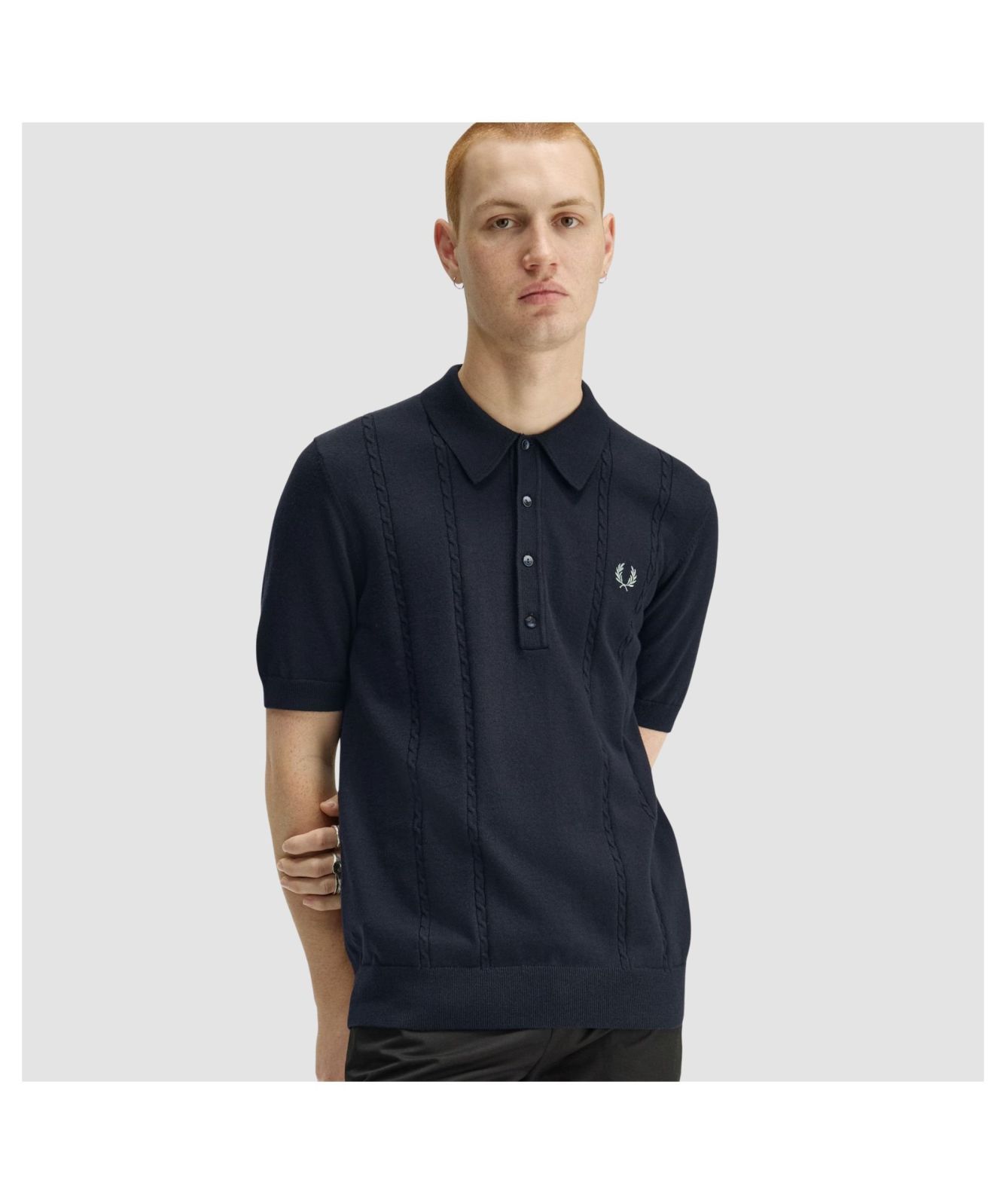Men's Fred Perry Cable Knit Shirt | Kular Fashion