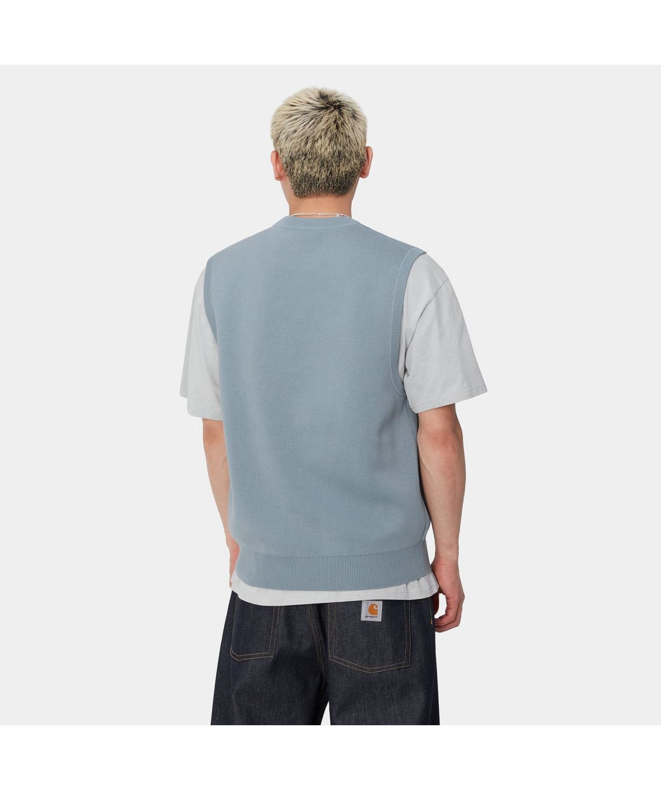 カーハート 【即日発送】Carhartt WIP ブルー ジップアップベスト 