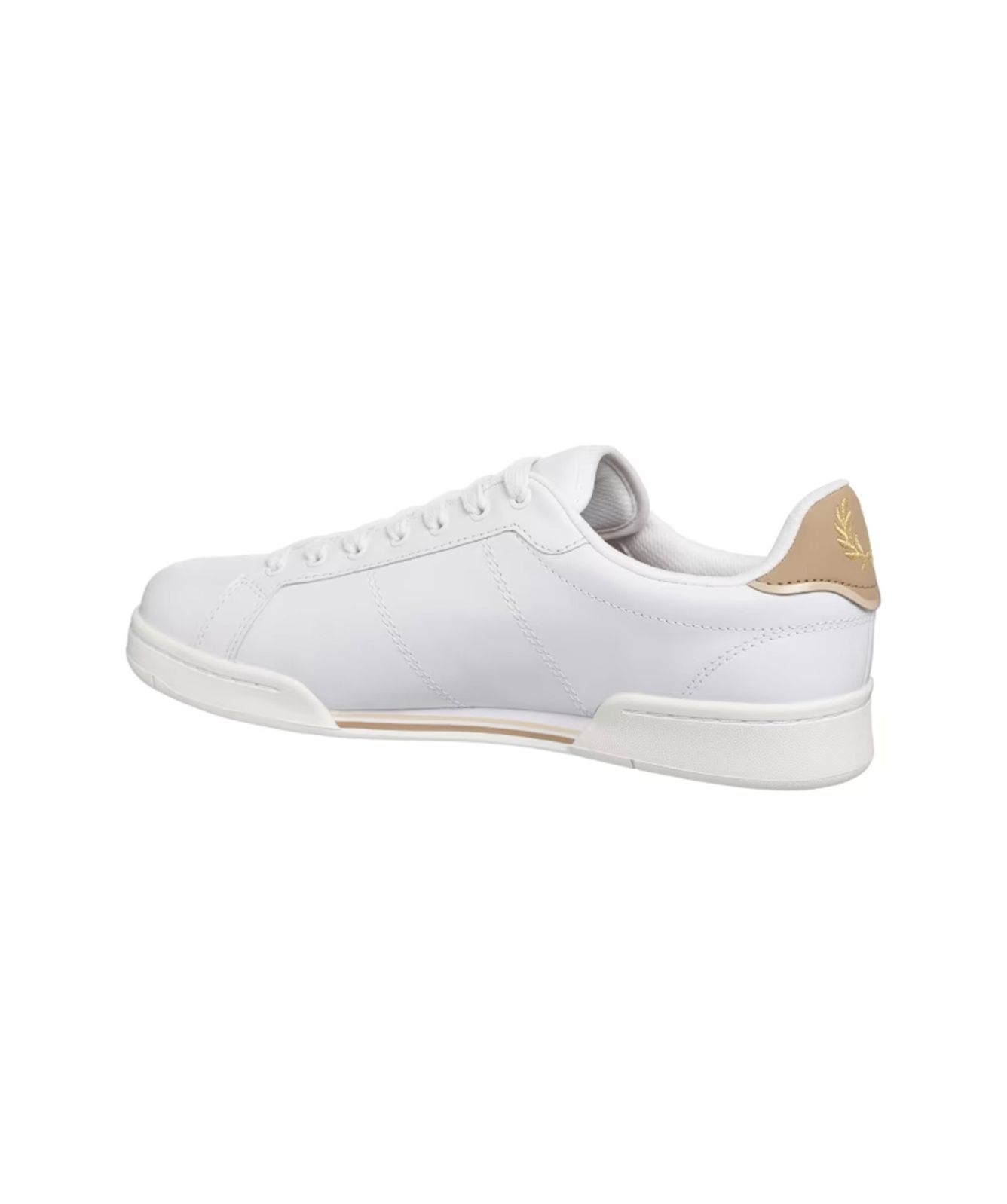 Fred Perry B722 Leather Mens Trainers | White - 204185