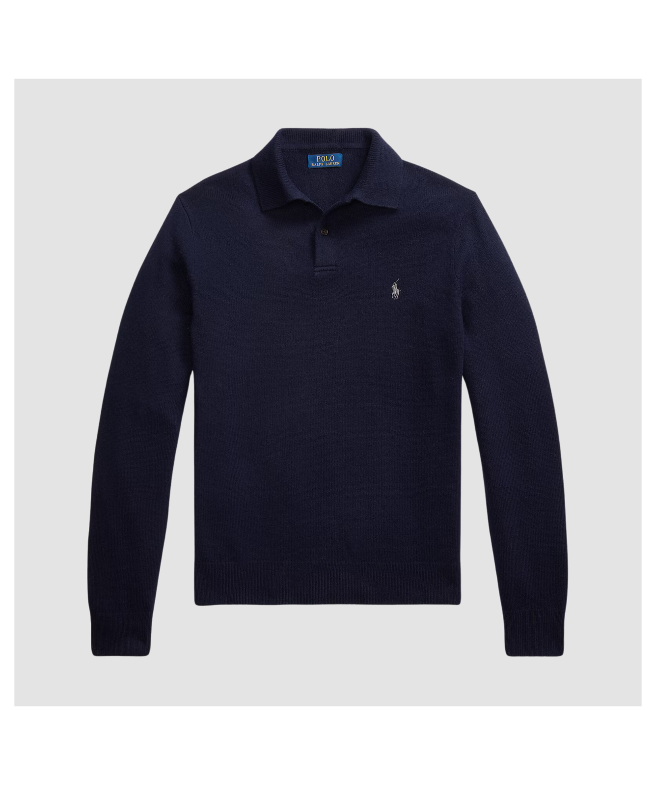 Polo Ralph Lauren Men's Wool-Cotton Polo Collar Jumper | Brown