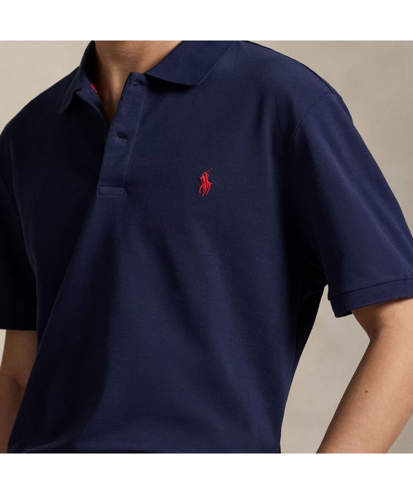 Polo Ralph Lauren Tailored Fit Performance Mesh Polo Shirt | Sky 