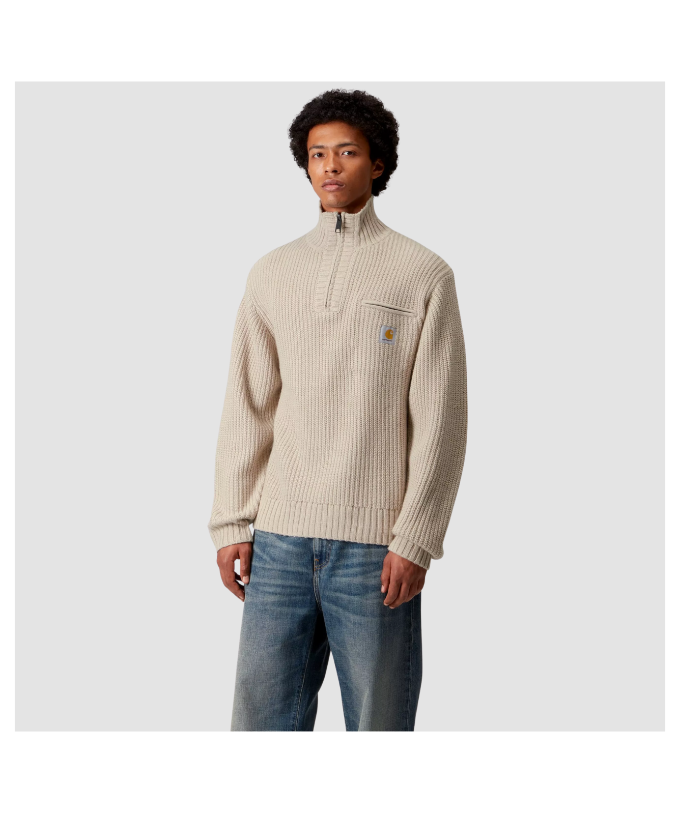 Carhartt WIP Sweater | Detroit Half Zip Sweater | Fleur De Sel 