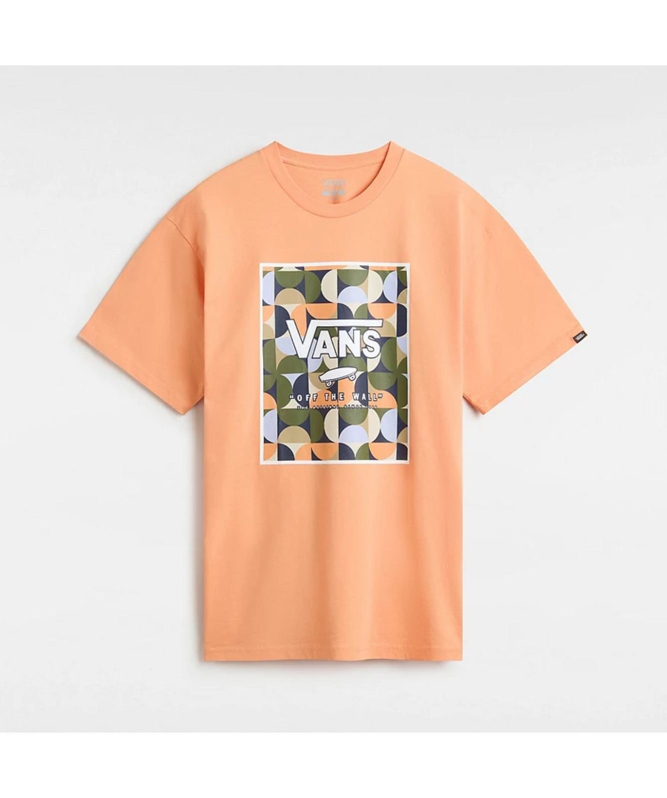 ◆VANS◆バンズ CLASSIC PRINT BOX Tシャツ Vans Classic Print Box Men's Tee in blue-VN0A5E7YCZI-orange