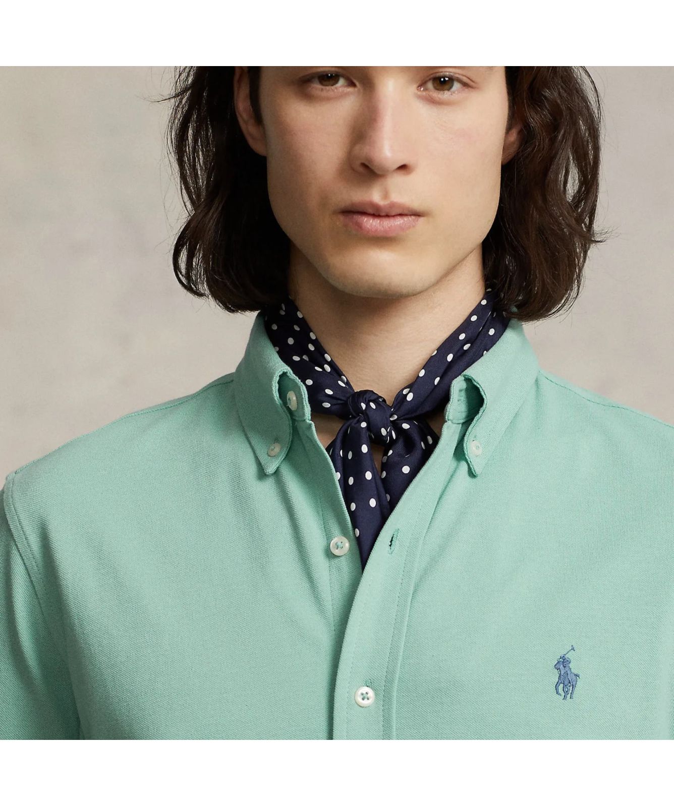 Polo Ralph Lauren Long Sleeves Featherweight Mesh Shirt | green 