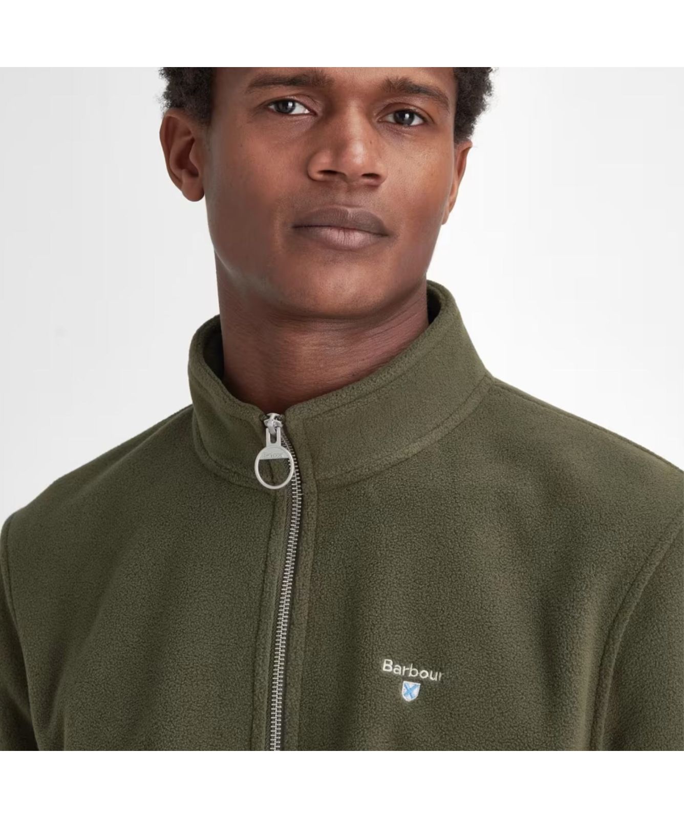 Barbour Essentials ¼ zip Fleece | Olive-MFL0185OL54 -kular fashion