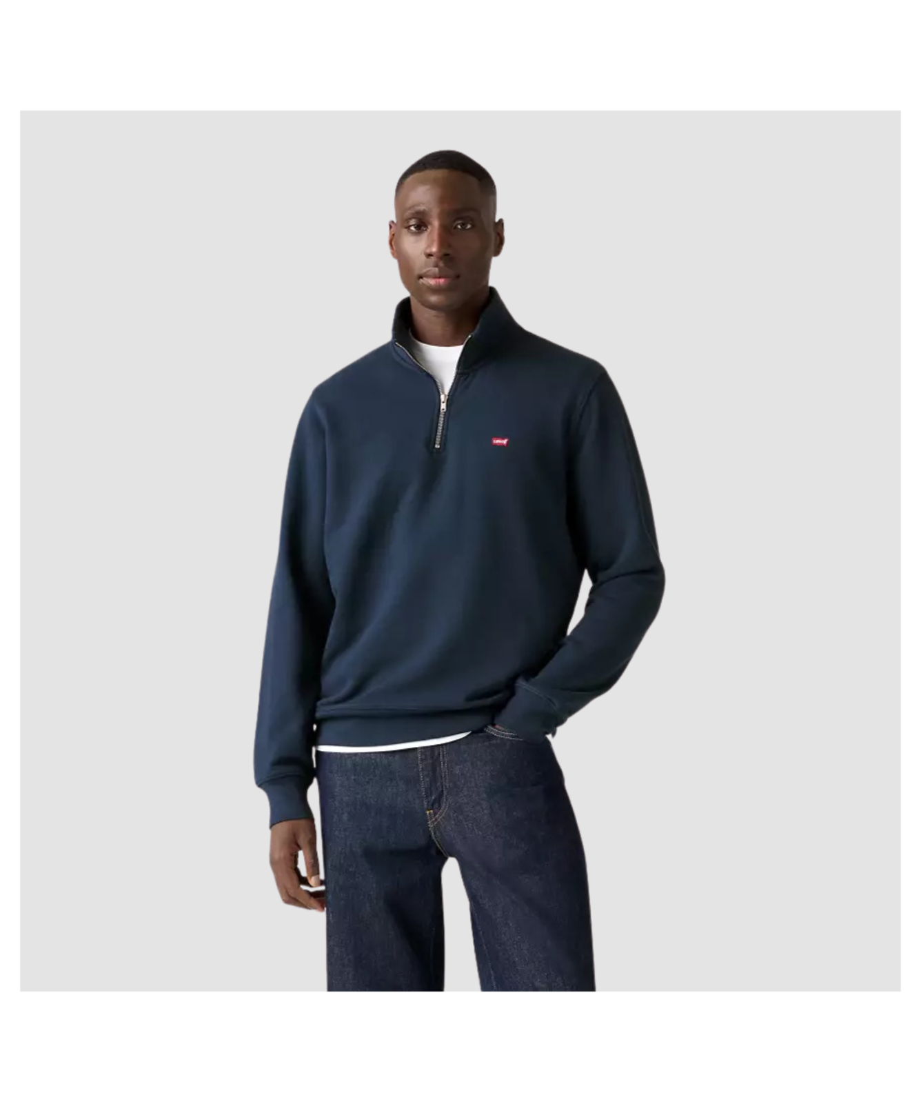 Levi's Original Housemark Quarter-Zip Pullover | Moss Olive