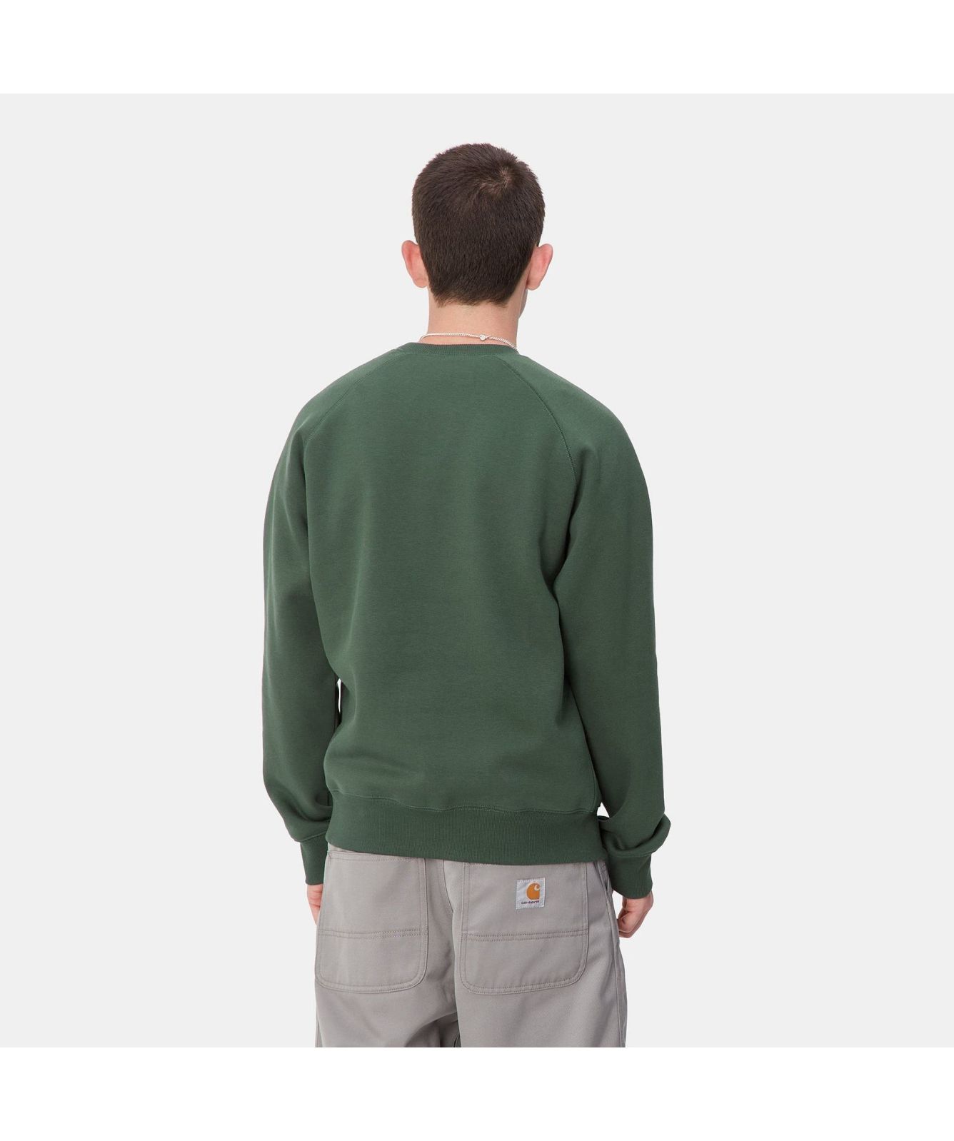 Carhartt WIP Chase C-Neck Sweatshirt | Blue-I033660-2GQ-tan