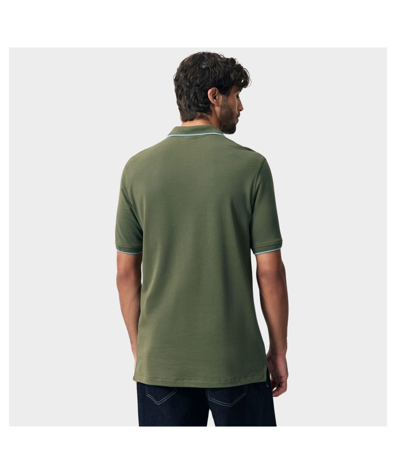 PS Paul Smith Cotton 'Zebra' Badge Polo Shirt - Green, Teal