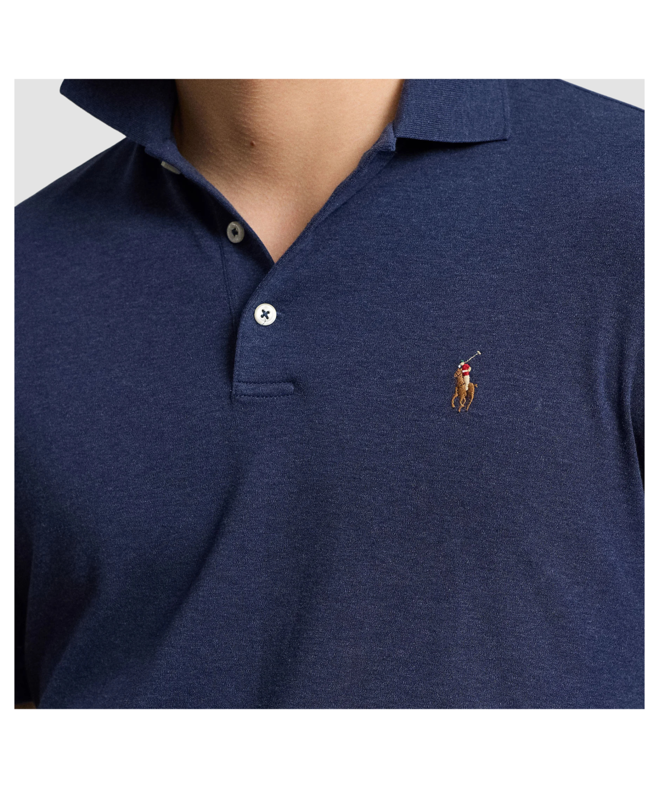 Polo Ralph Lauren Custom Slim Fit Polo Shirt Navy 710704319033