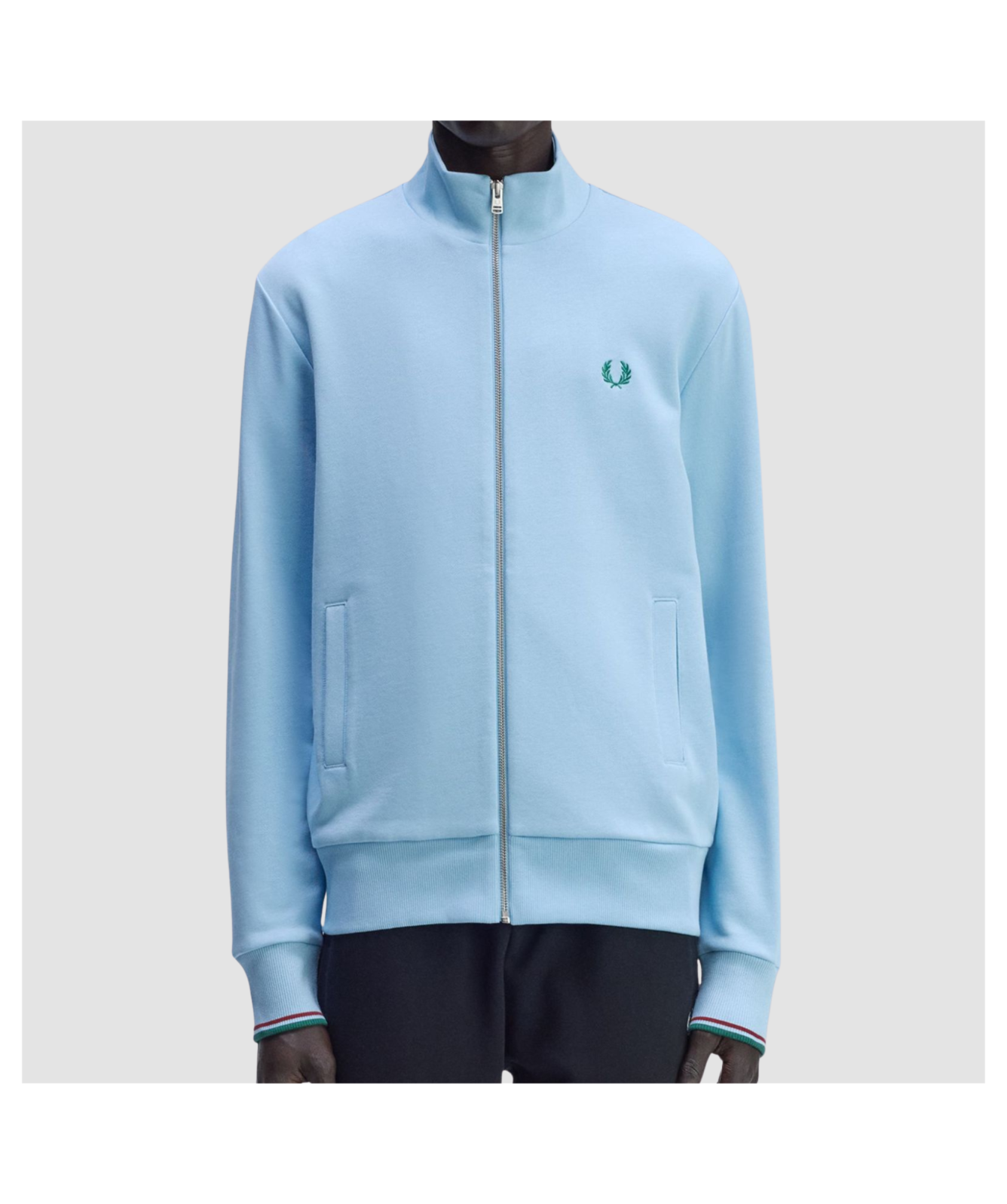 Fred Perry Zip Through Sweatshirt | Track Blue - J1327-Z22