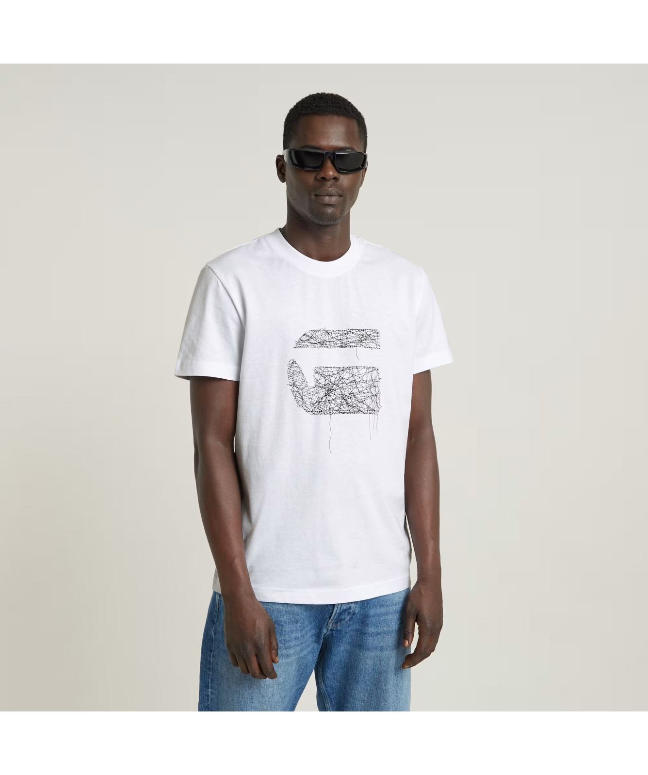 G-Star Stitch Burger T-Shirt | white-D25674-C336-110, black-6484