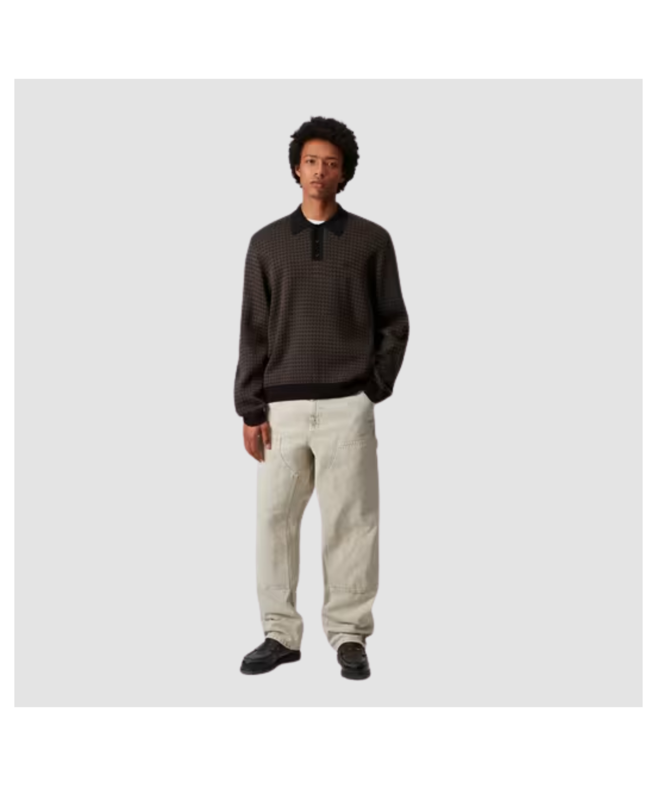 Carhartt WIP Knit Polo - Brown | Kular Fashion