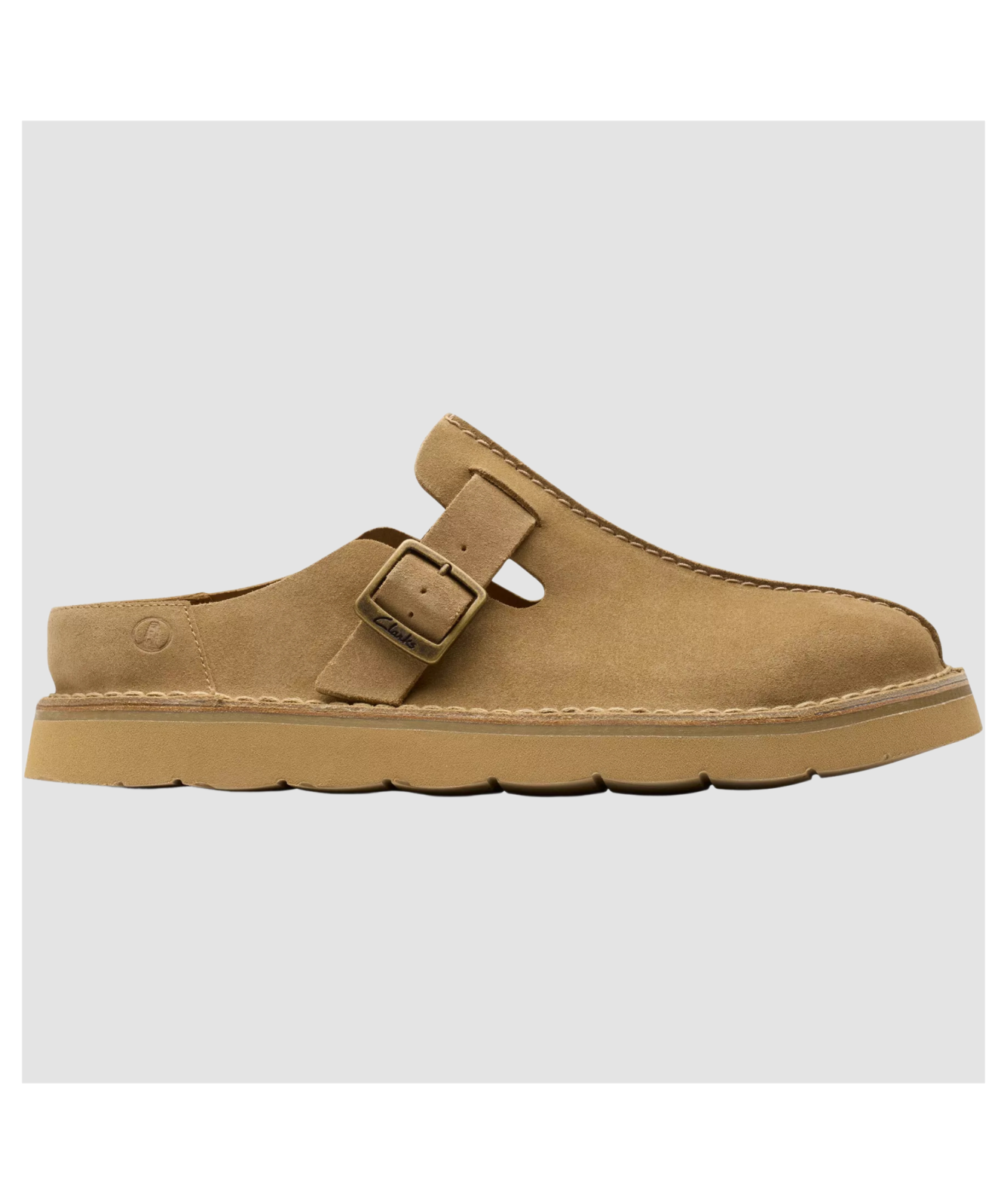 Clarks Originals Men's Solsbury Mule Suede Slip Ons | Dark Sand