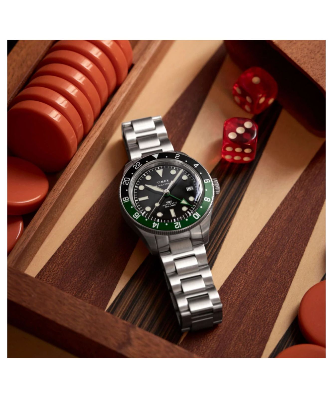 Men's TIMEX Waterbury Heritage Watch - Silver/Black | Kular Fashion