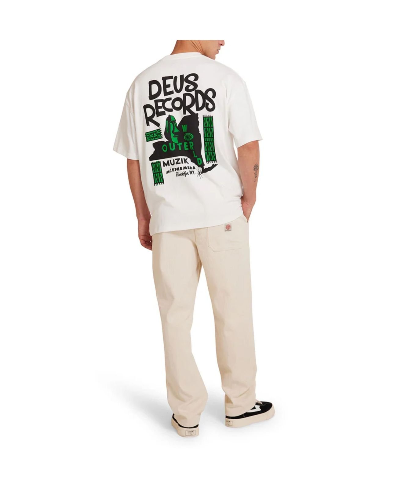 Deus Ex Machina☆OUTERWORLD TEE バックプリント 半袖 Tシャツ Tees | Deus Ex Machina | Outerworld Tee Vintage White – Deus
