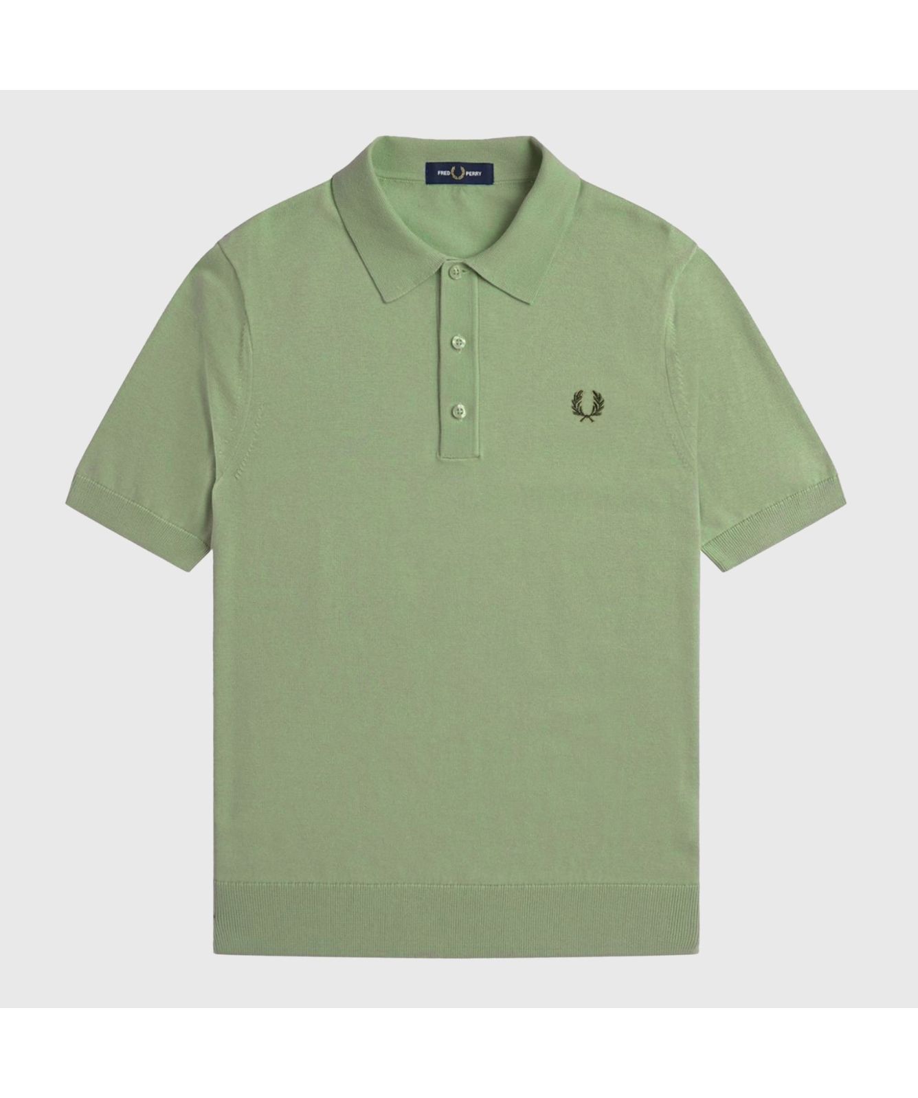 Fred Perry Cotton Knitted Shirt | Sky Blue - K9725-146, Olive Mint