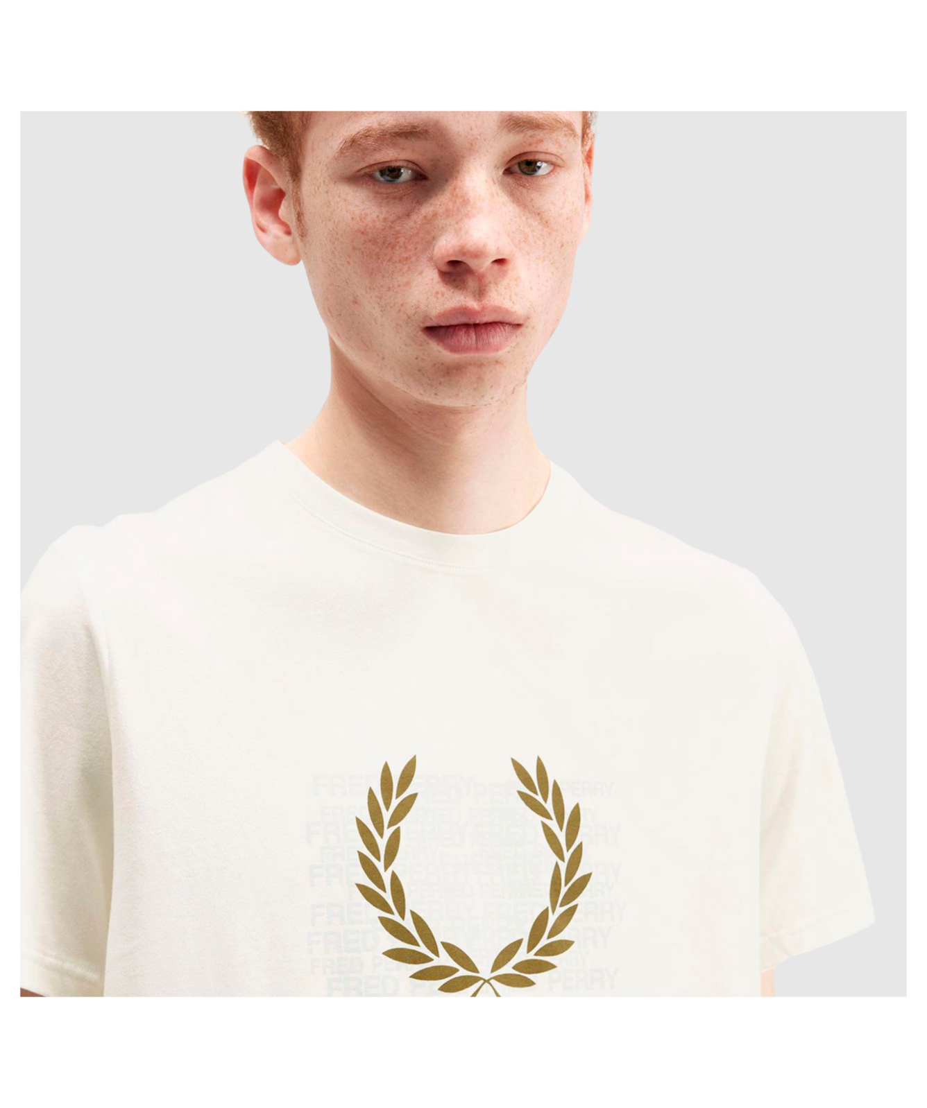 Fred Perry Men's Laurel Wreath Graphic Tee | White M6540 129