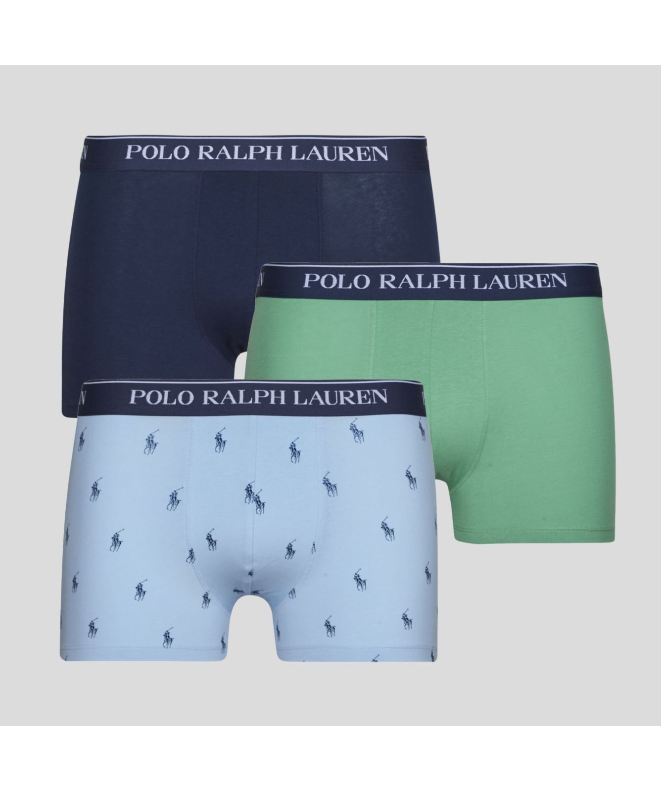 Polo Ralph Lauren 3-Pack Stretch Cotton Trunks | Green