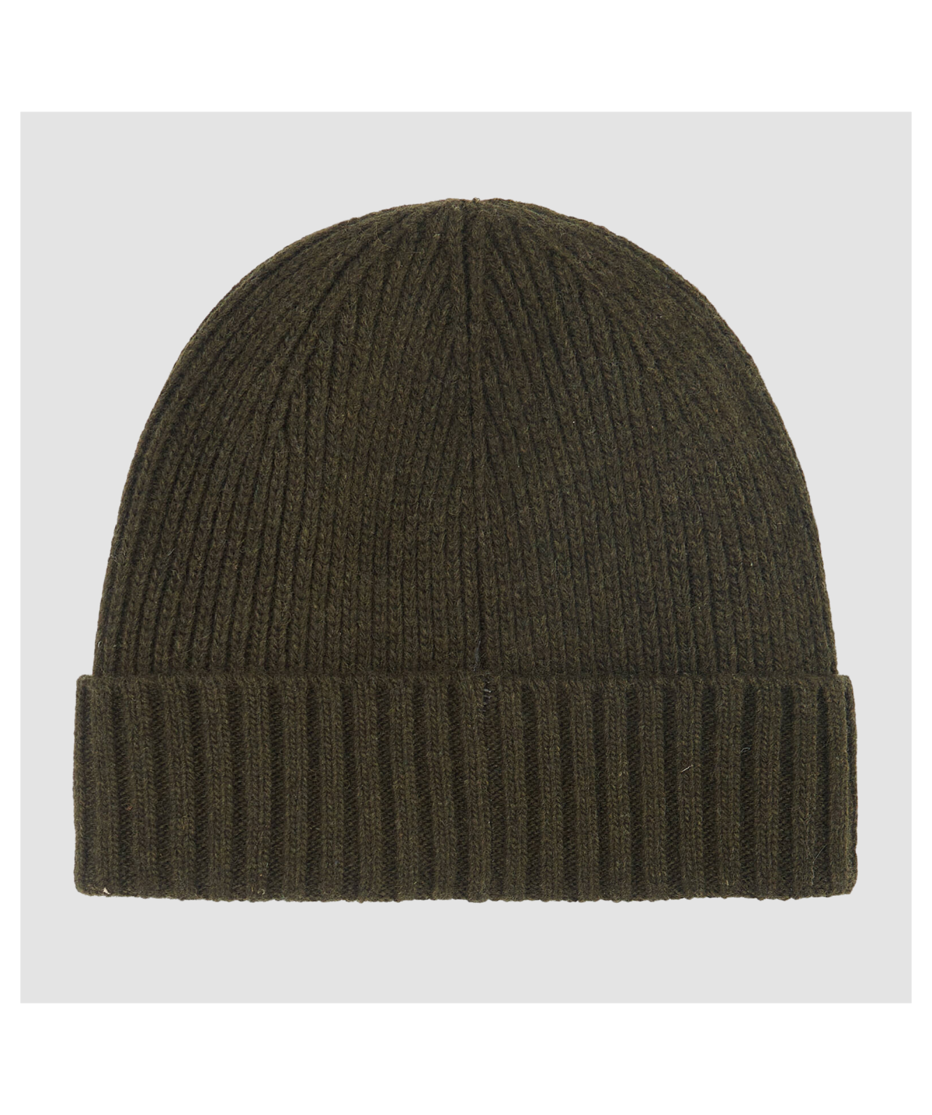 BARBOUR Darnick Olive Cotton BEANIE Knitted Toque Cuff unisex Cotton Beanie Ribbed Olive by Nudie Jeans Co - Meadow main image 4