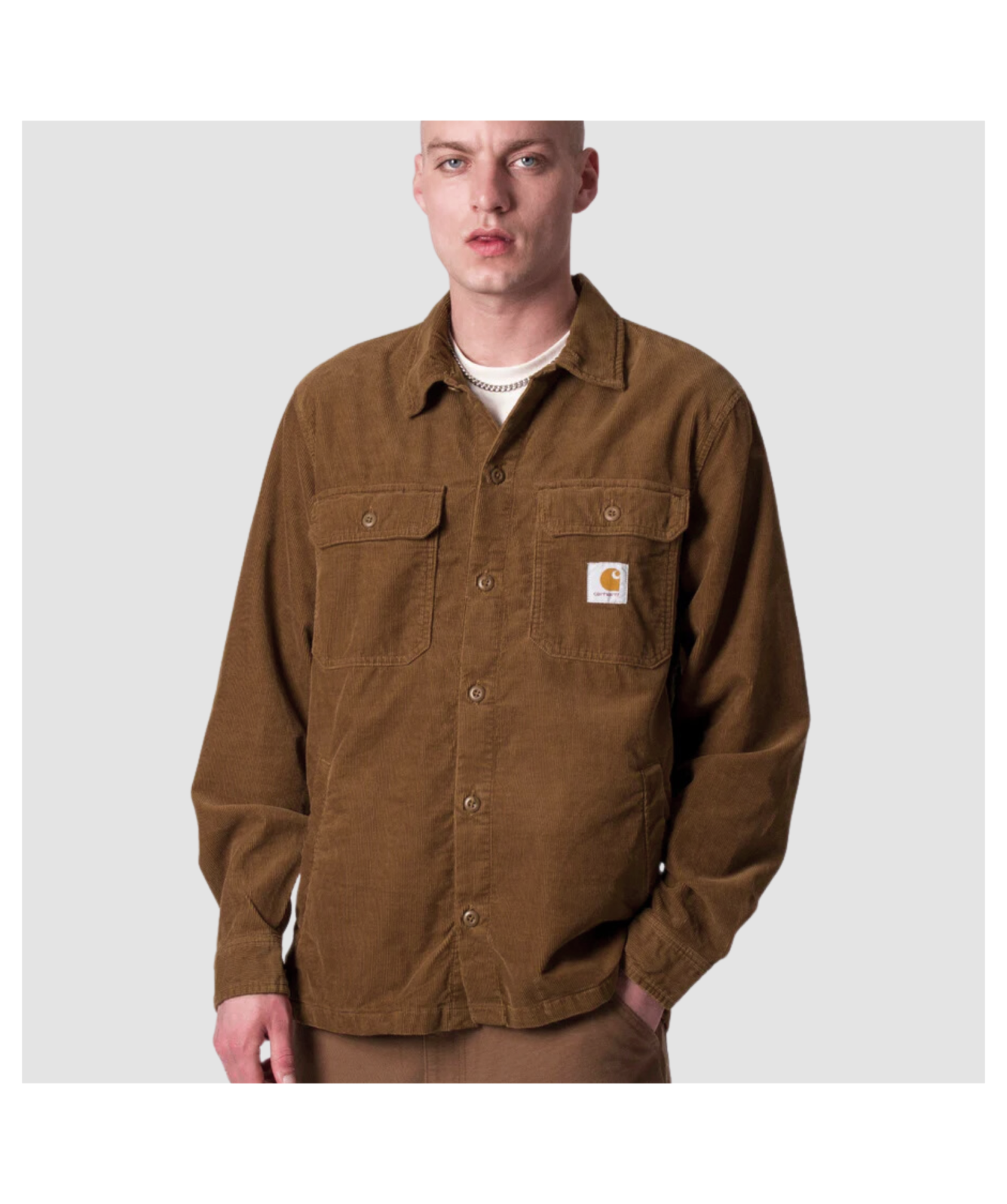 Carhartt WIP コードラグビーシャツ ブラウン 正規取扱店】 Carhartt WIP(カーハート ワークインプログレス) Brown