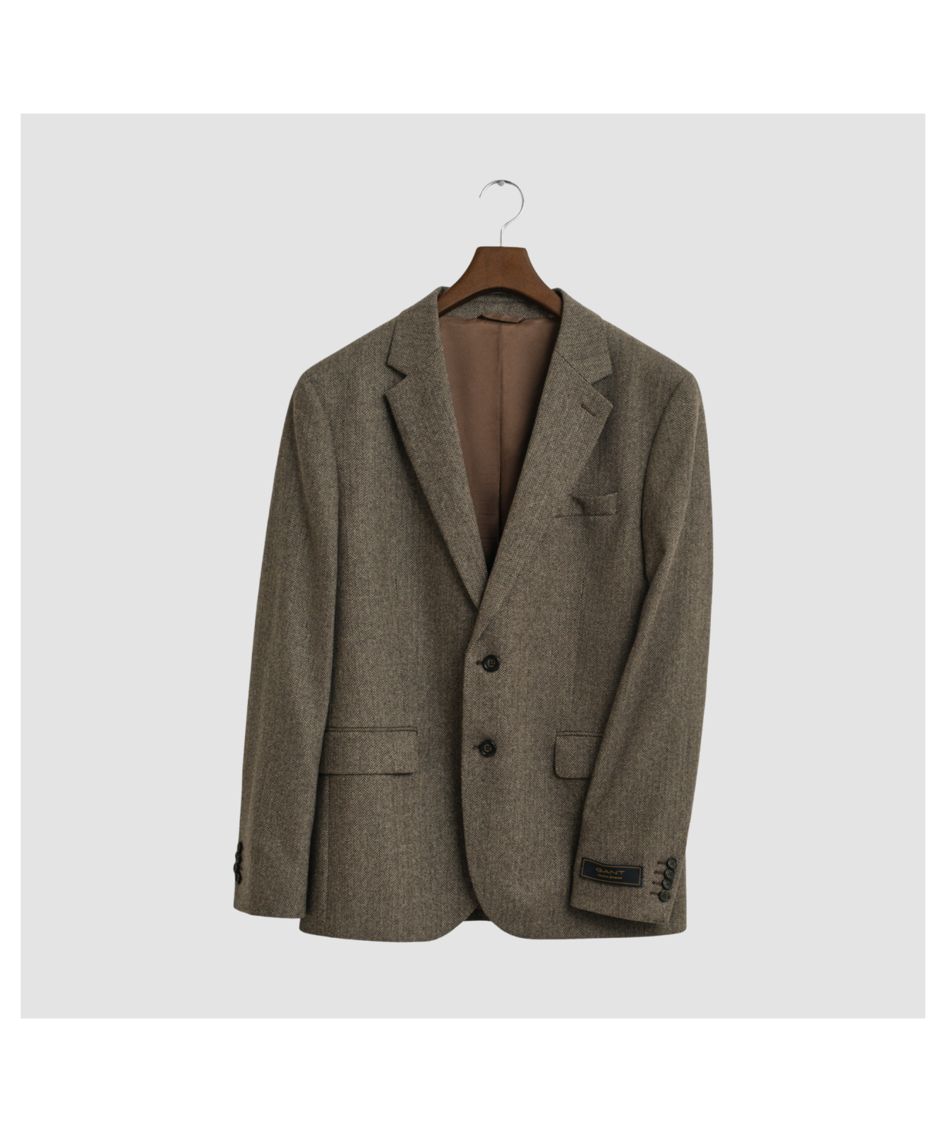 Blazer GANT Femme Coupe Droite Col Britannique Et Patchs Coude - Taille 40 Marron