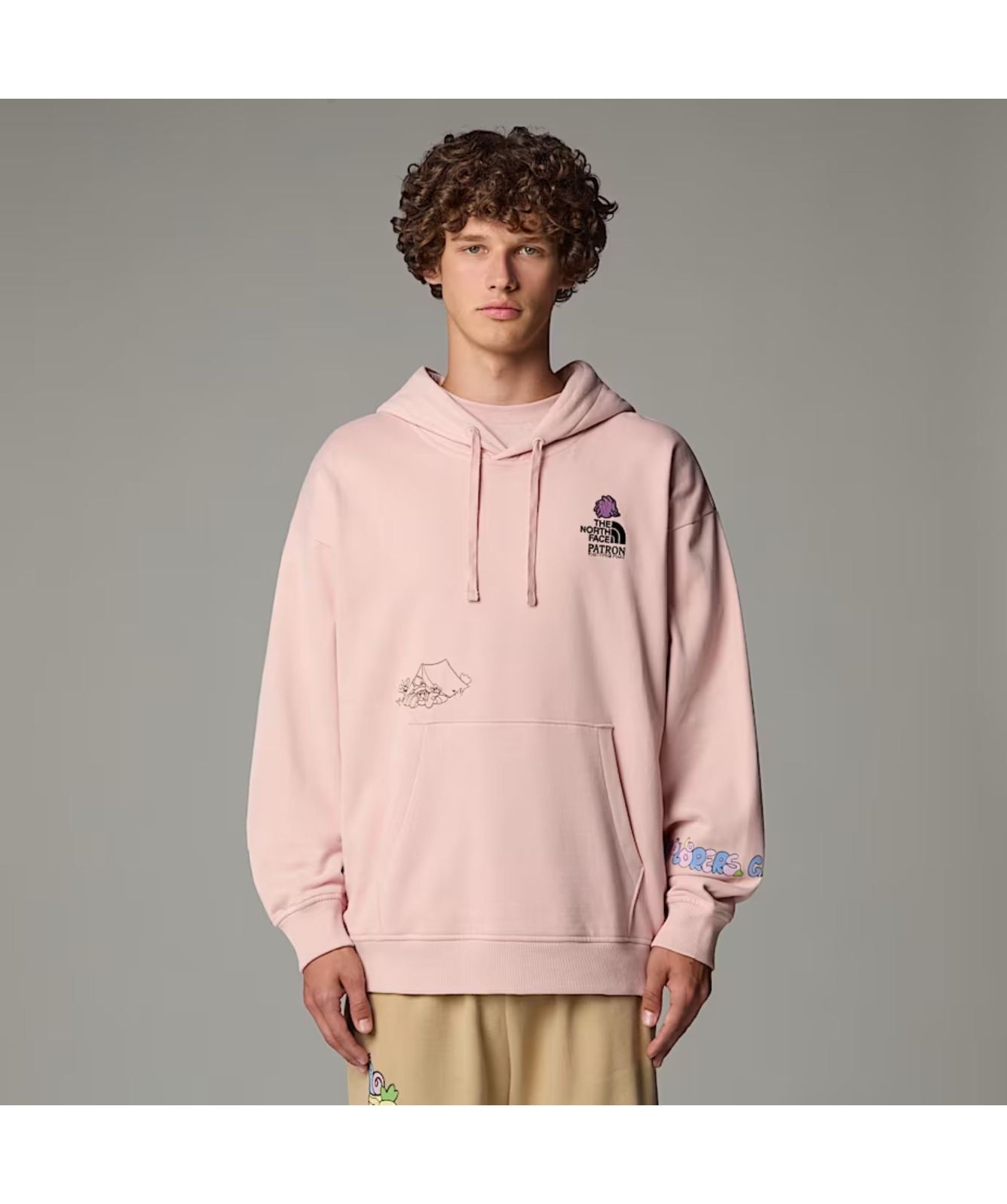 The North Face Mountain Cleanup Oversized Hoodie | Pink Moss
